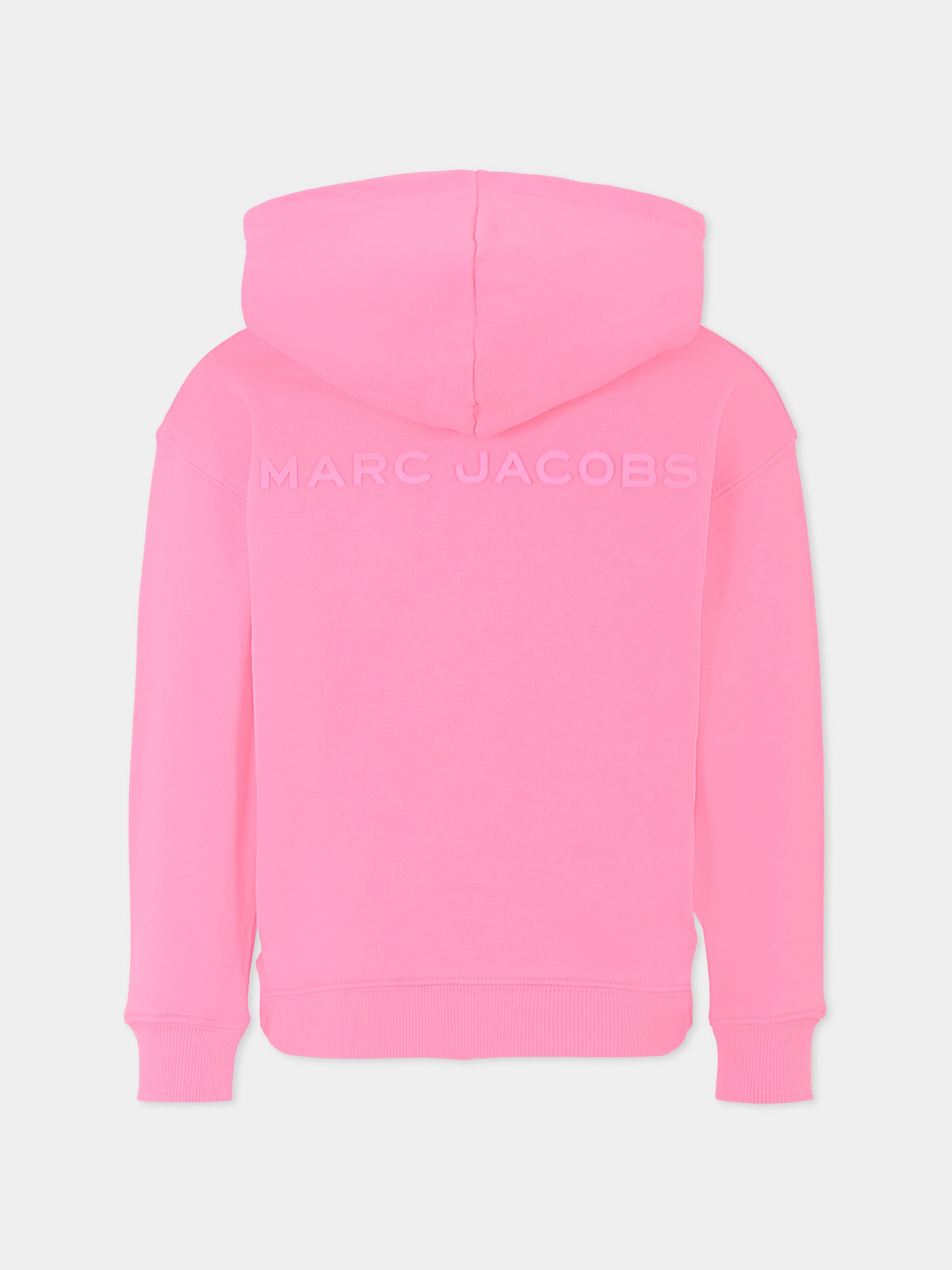 Felpa rosa per bambina con logo,Marc Jacobs,W60321 490