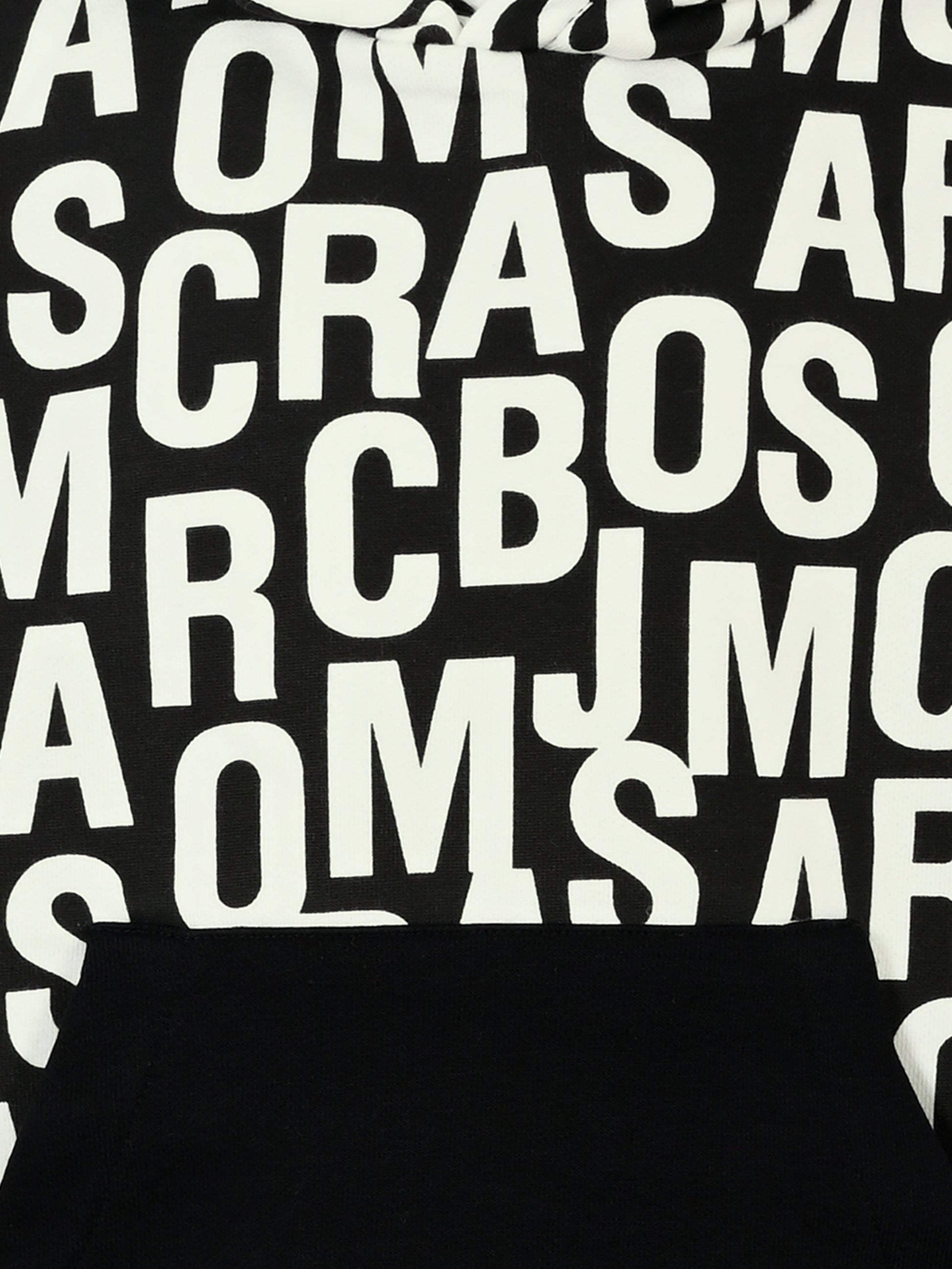 Felpa nera per bambino con logo all over,Marc Jacobs,W60340 09B