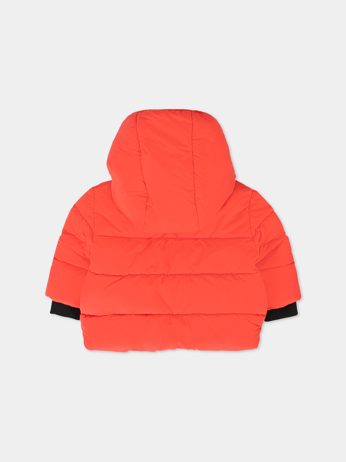 Piumino rosso per neonato con logo,Timberland,T60246 98G