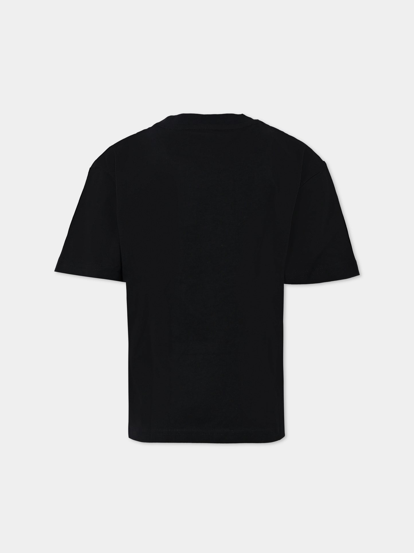 T-shirt nera per bambino con stampa paesaggio,Timberland,T60297 09B