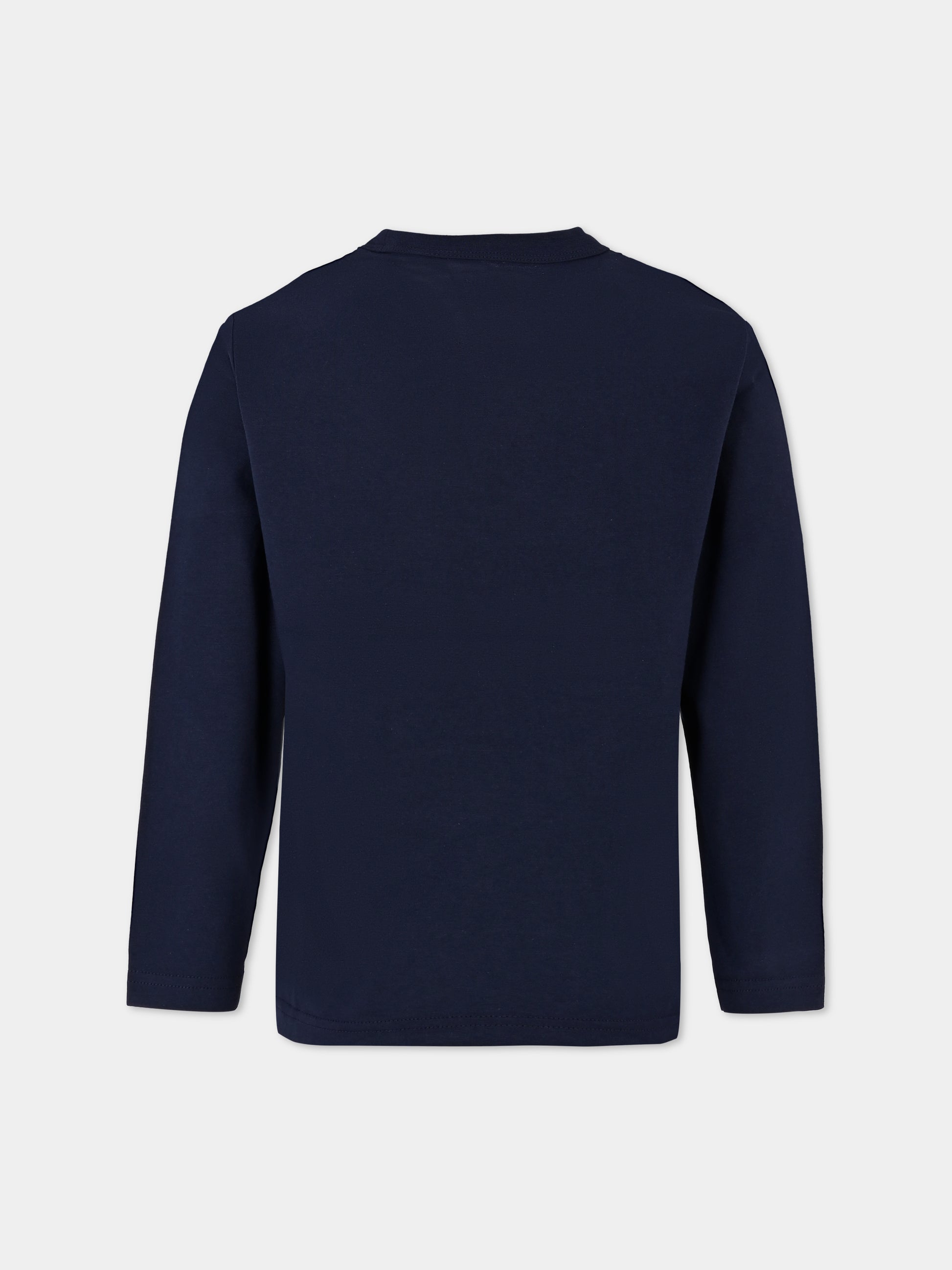 T-shirt blu per bambino con logo,Timberland,T60303 83D