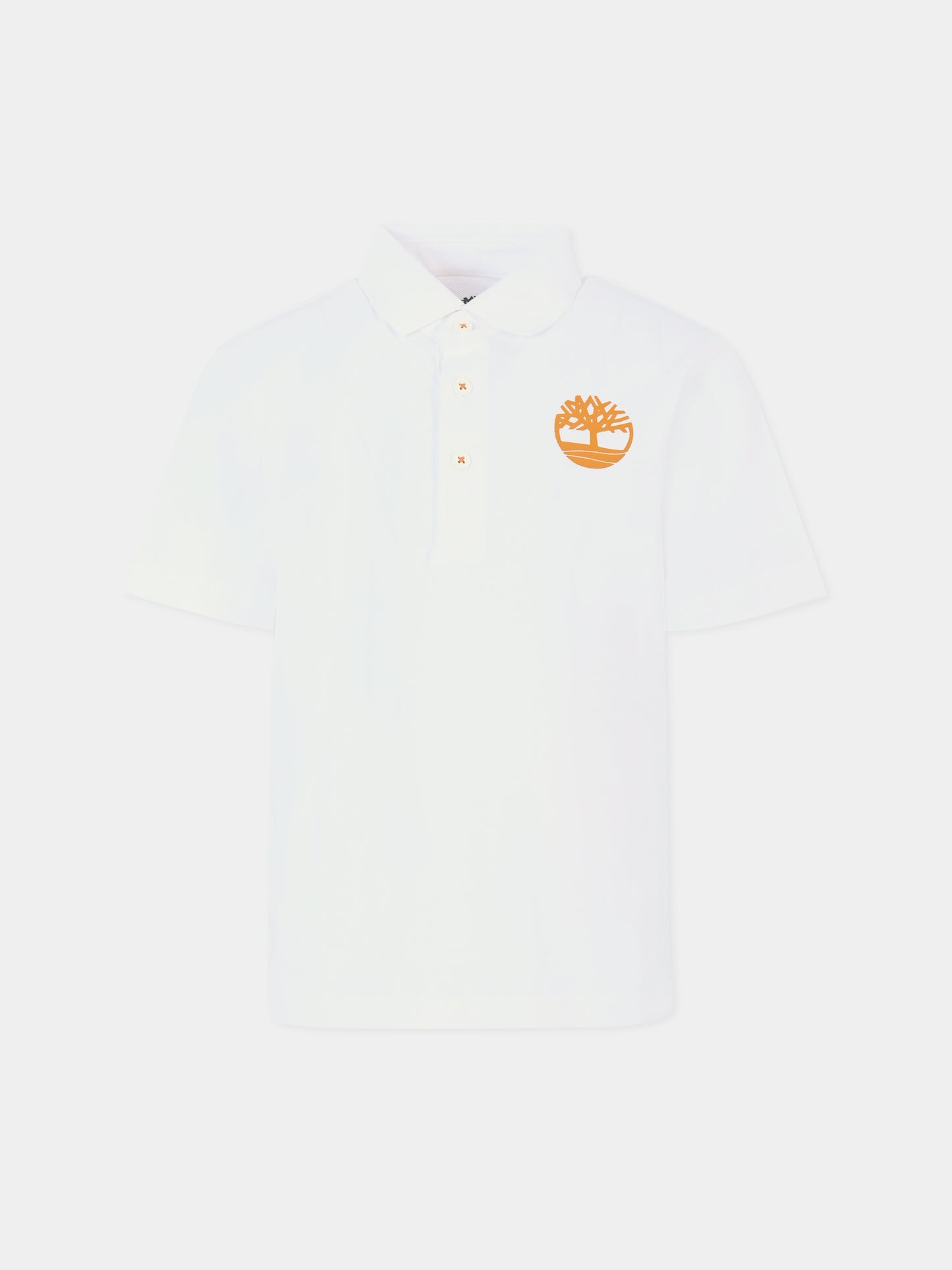 Polo bianca per bambino con logo,Timberland,T60310 10P