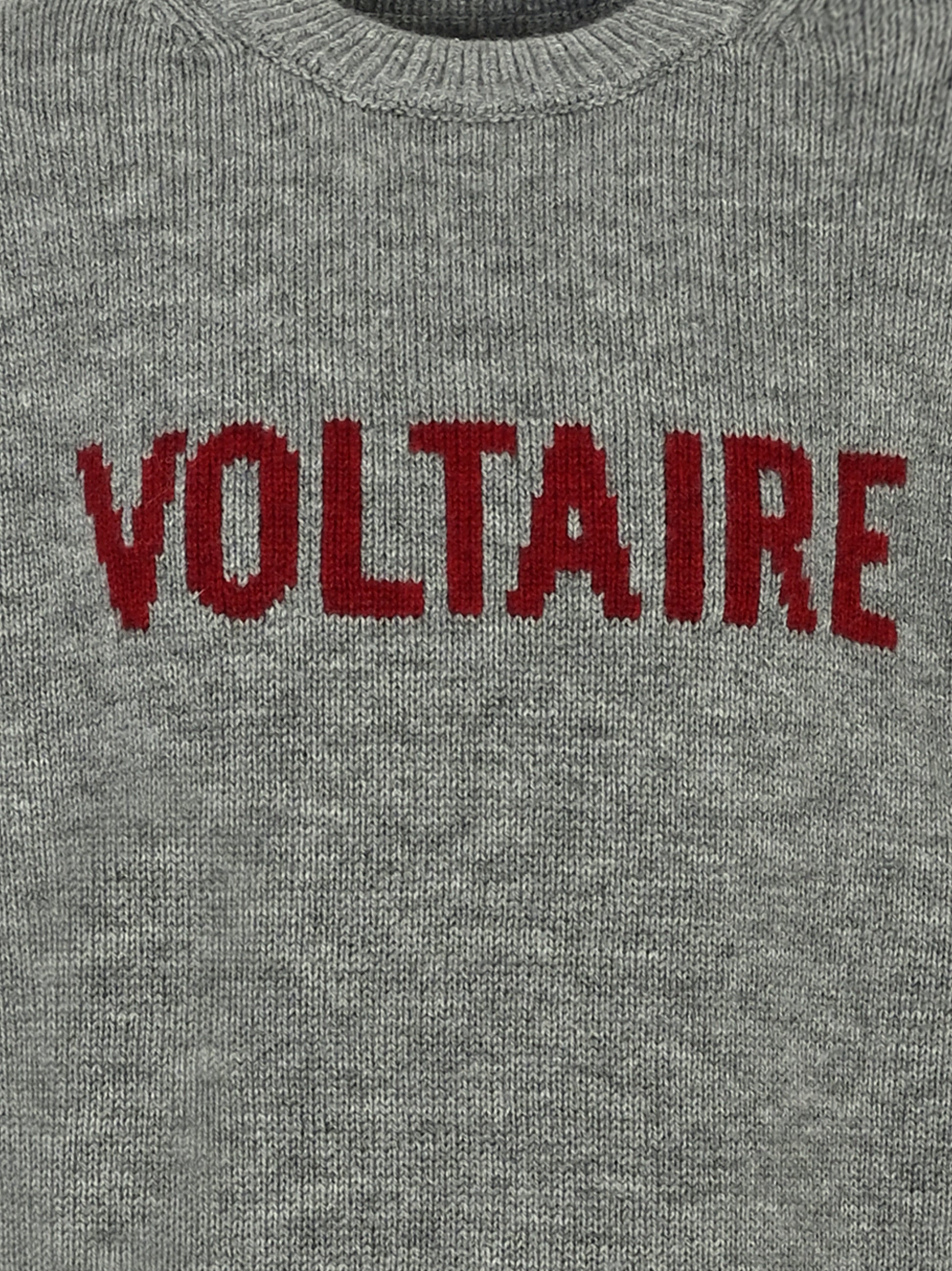 Maglione grigio per bambini con logo,Zadig & Voltaire Kids,X60168 A39