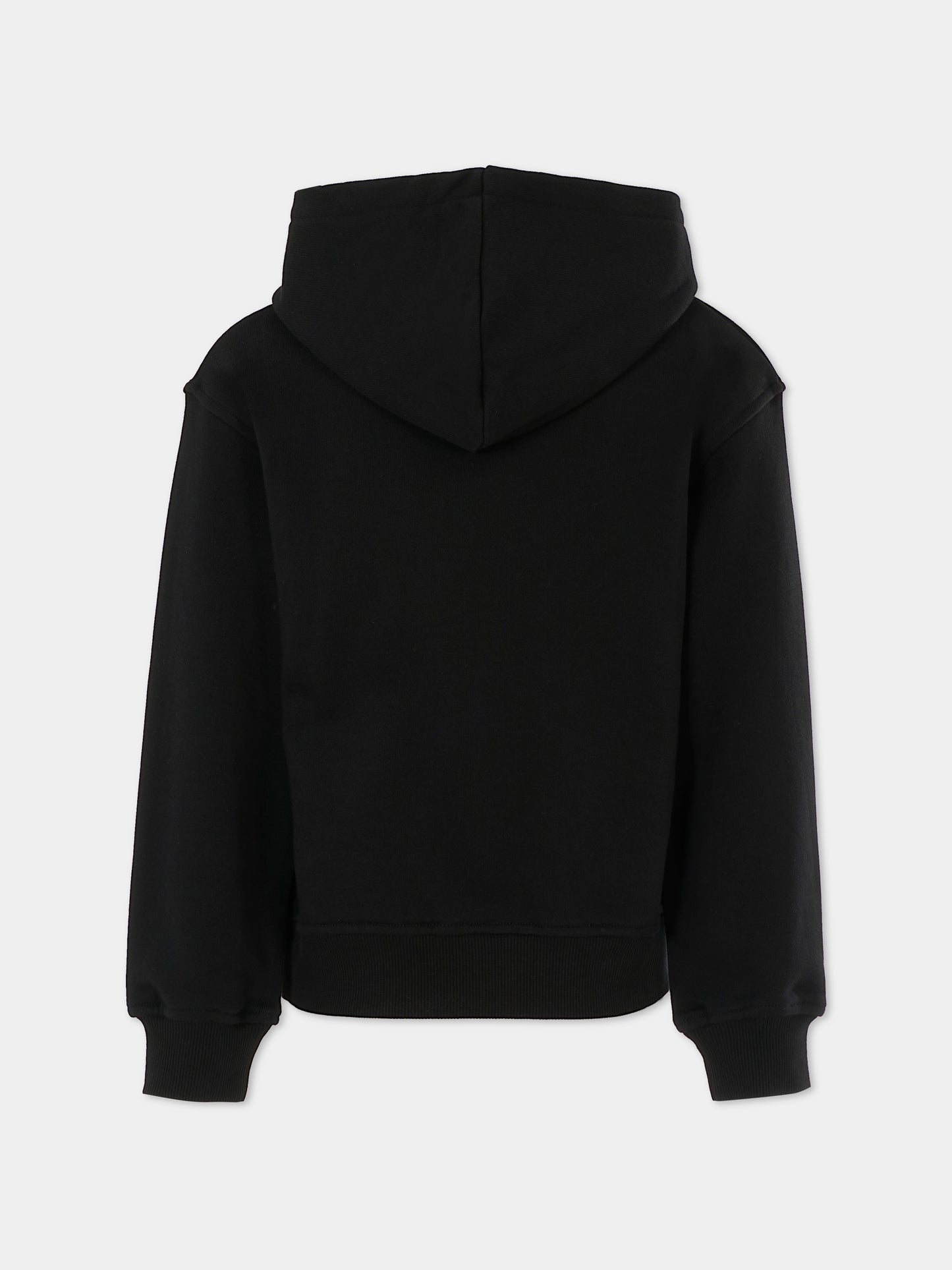 Felpa nera per bambino con Teddy Bear,Moschino Kids,HOF07K LCA23 60100