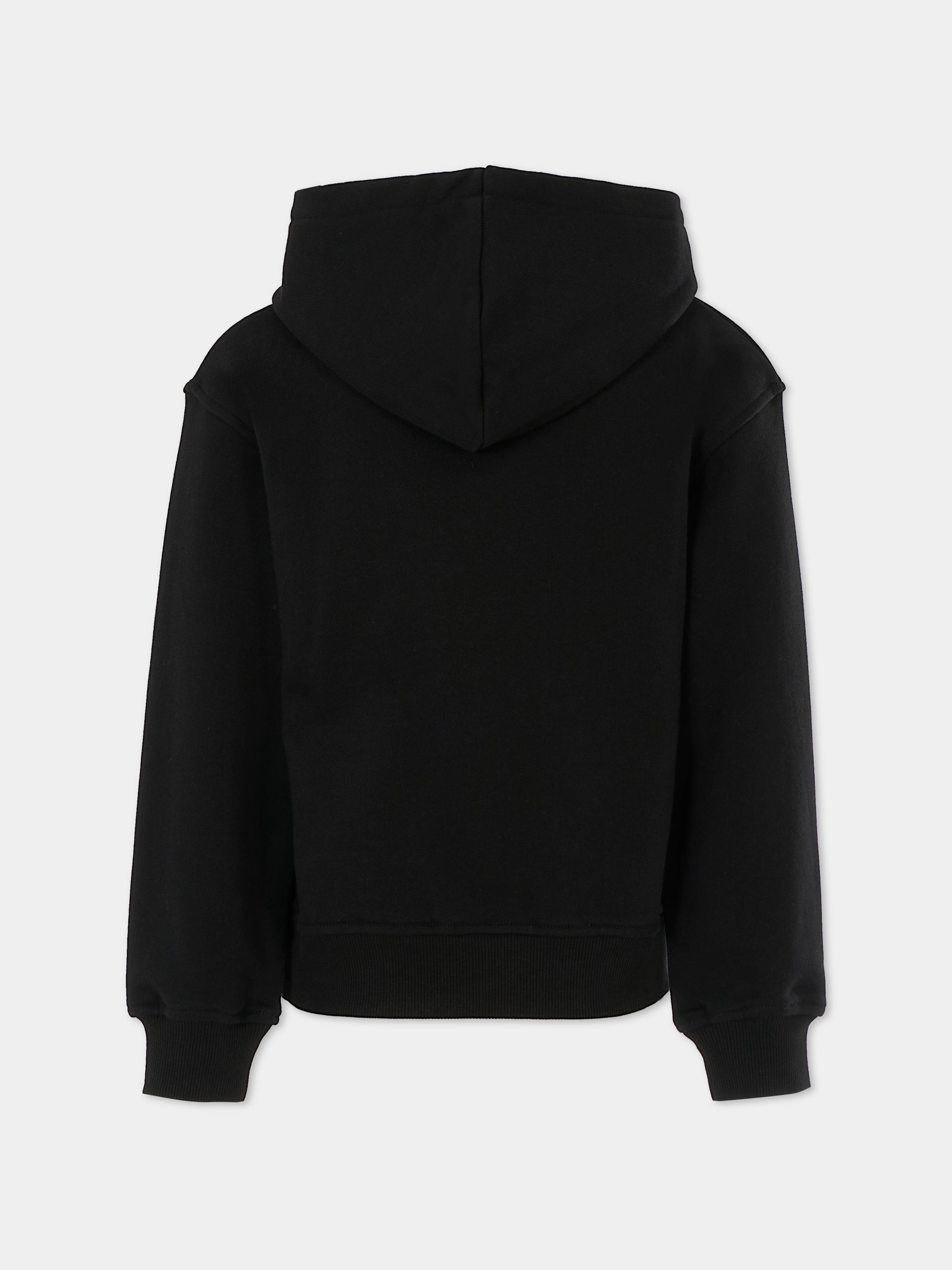 Felpa nera per bambino con Teddy Bear,Moschino Kids,HOF07K LCA23 60100