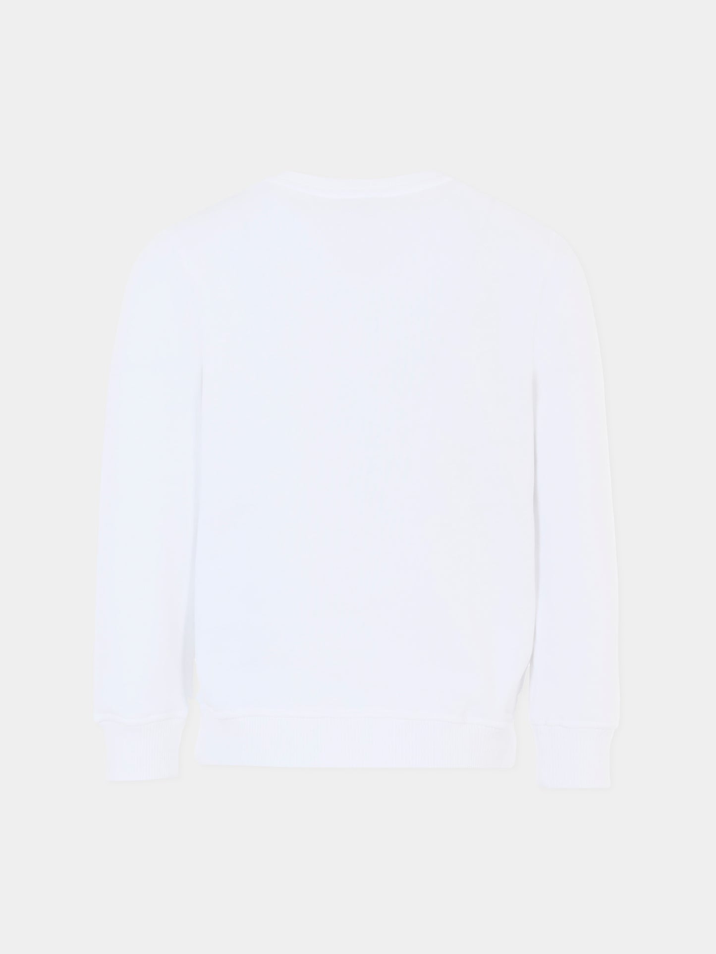 Felpa bianca per bambino con stampa uova,Moschino Kids,HOF08V LCA52 10101