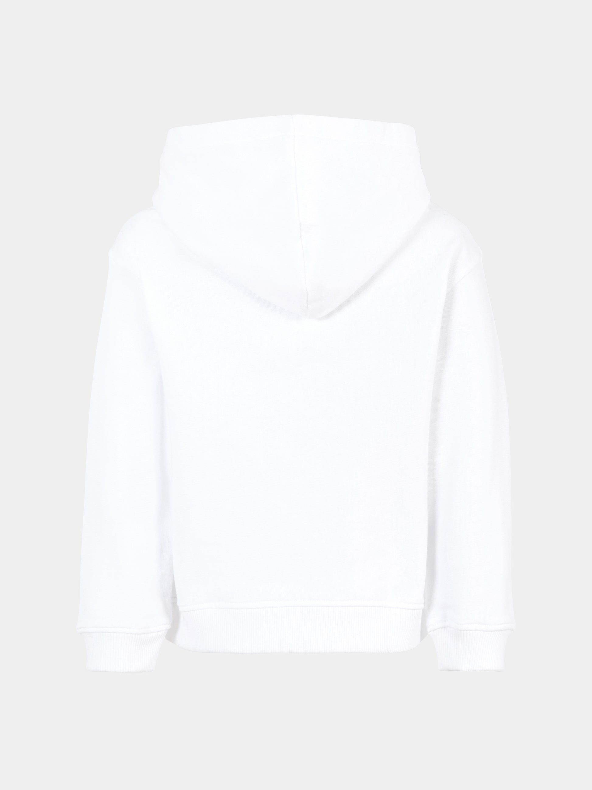 Felpa bianca per bambini con logo,Moschino Kids,HUF08T LCA74 10101