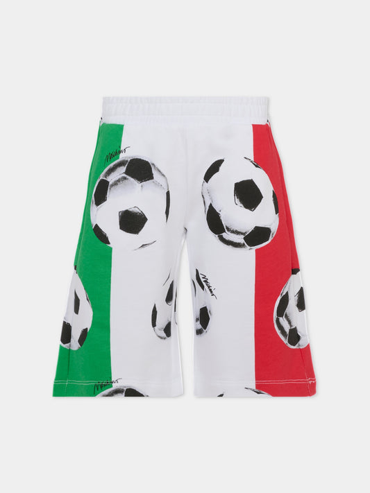 Shorts multicolor per bambino con pallone,Moschino Kids,HUQ02D LCA74 83311