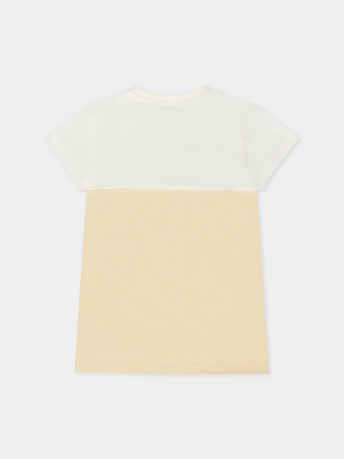 Vestito beige per neonata con Teddy Bear,Moschino Kids,MDV0C5 LAA27 20404