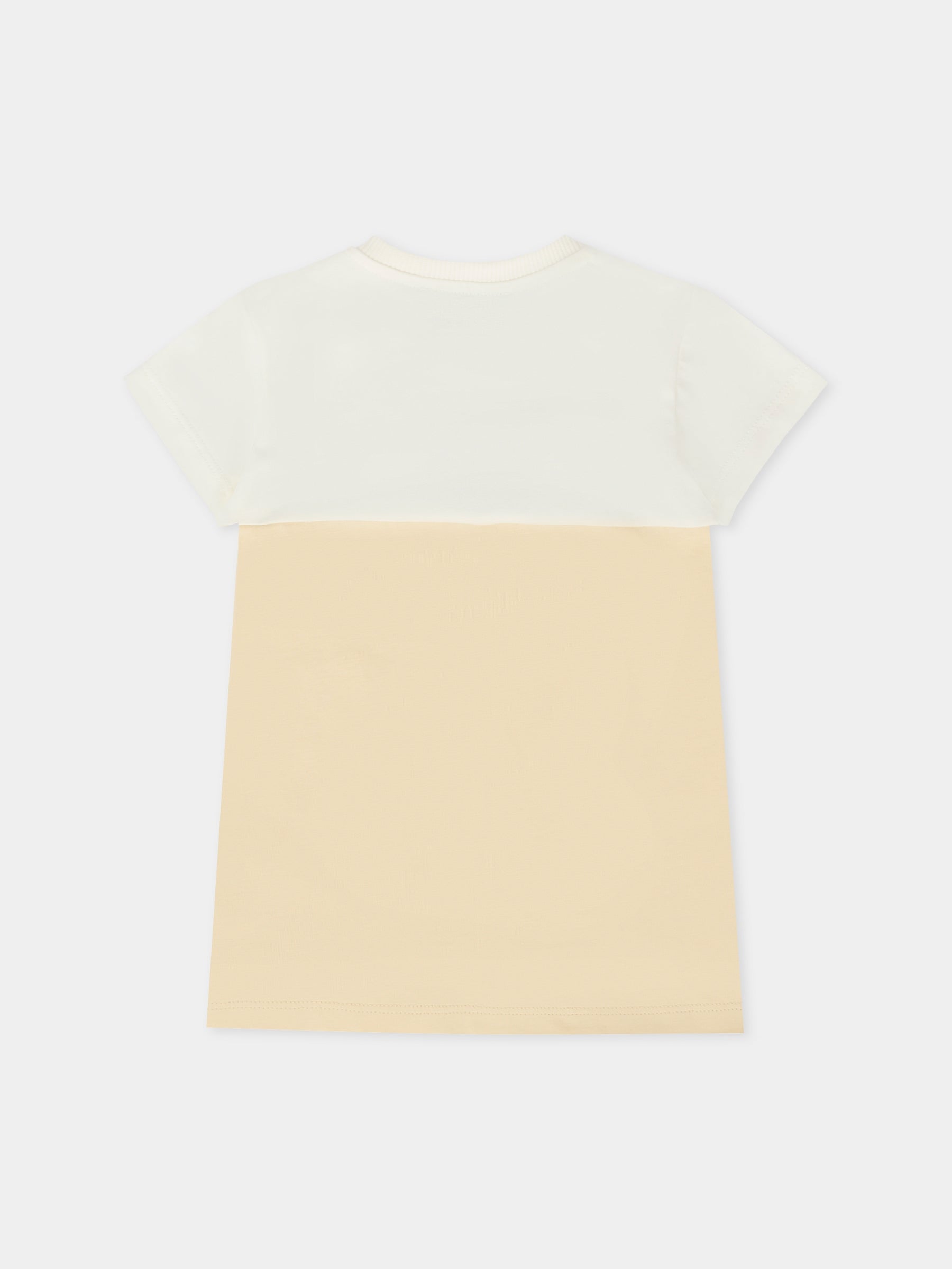 Vestito beige per neonata con Teddy Bear,Moschino Kids,MDV0C5 LAA27 20404