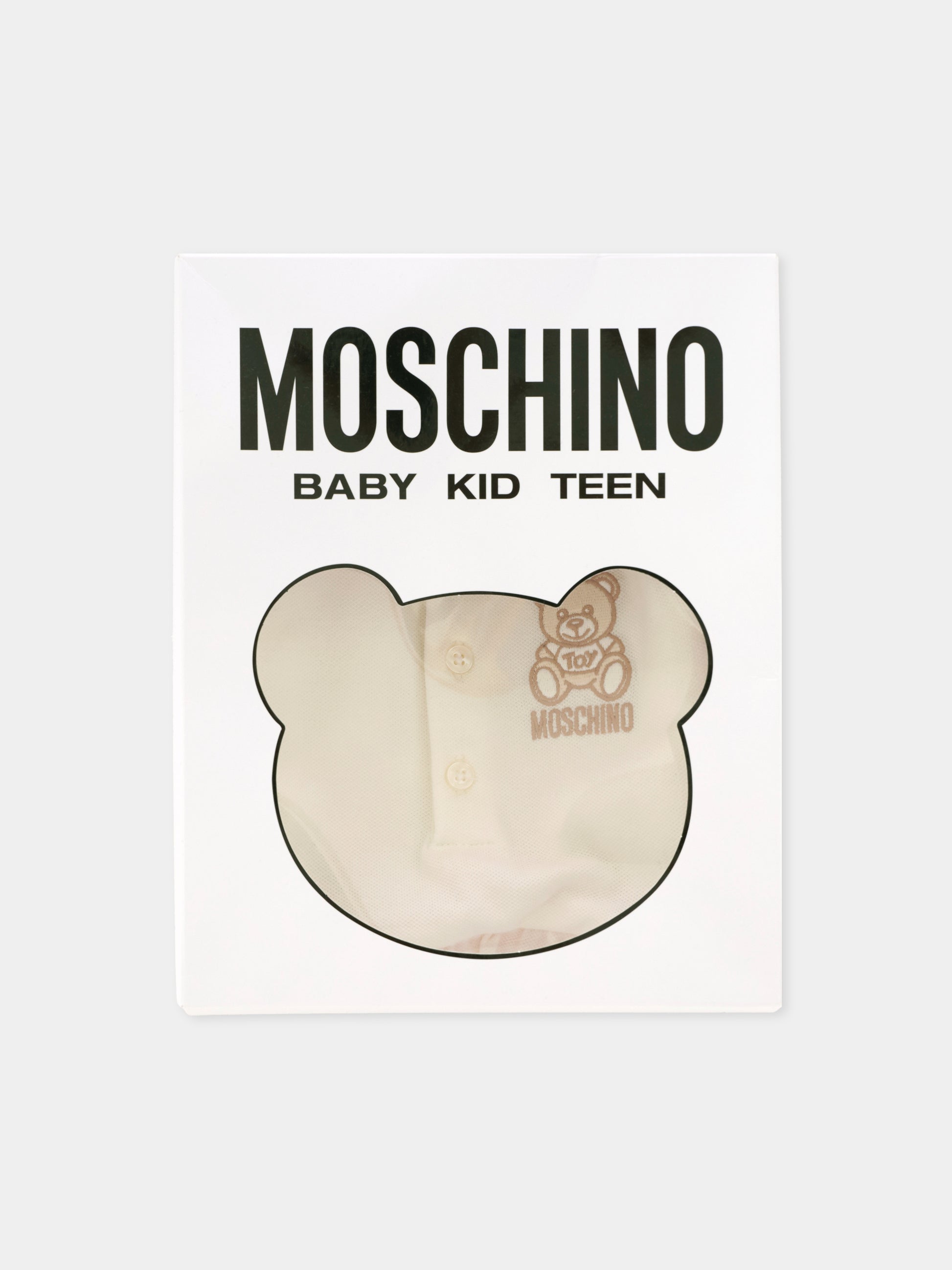 Pagliaccetto avorio per neonata con Teddy Bear,Moschino Kids,MDY019 LFA01 84324