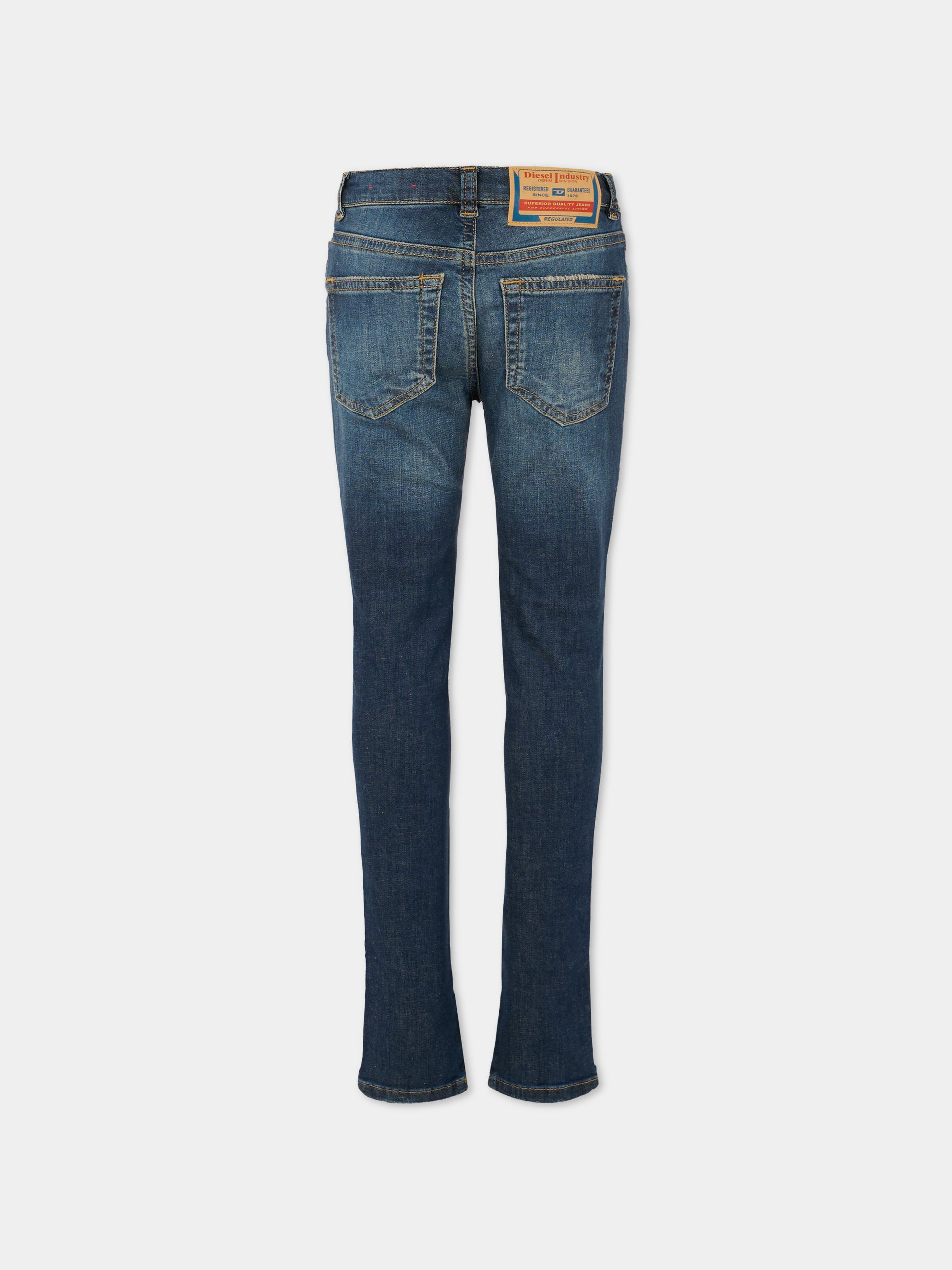 Jeans denim per bambina con logo,Diesel,J00813 KXBNQ K01