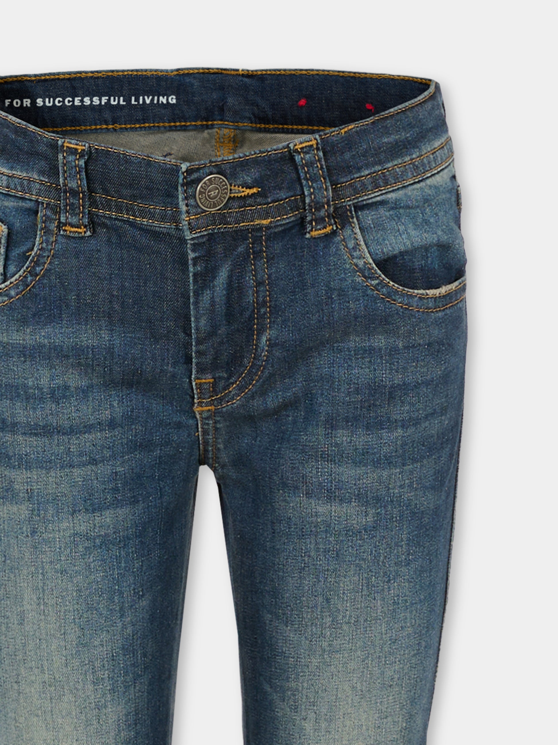 Jeans denim per bambina con logo,Diesel,J00813 KXBNQ K01