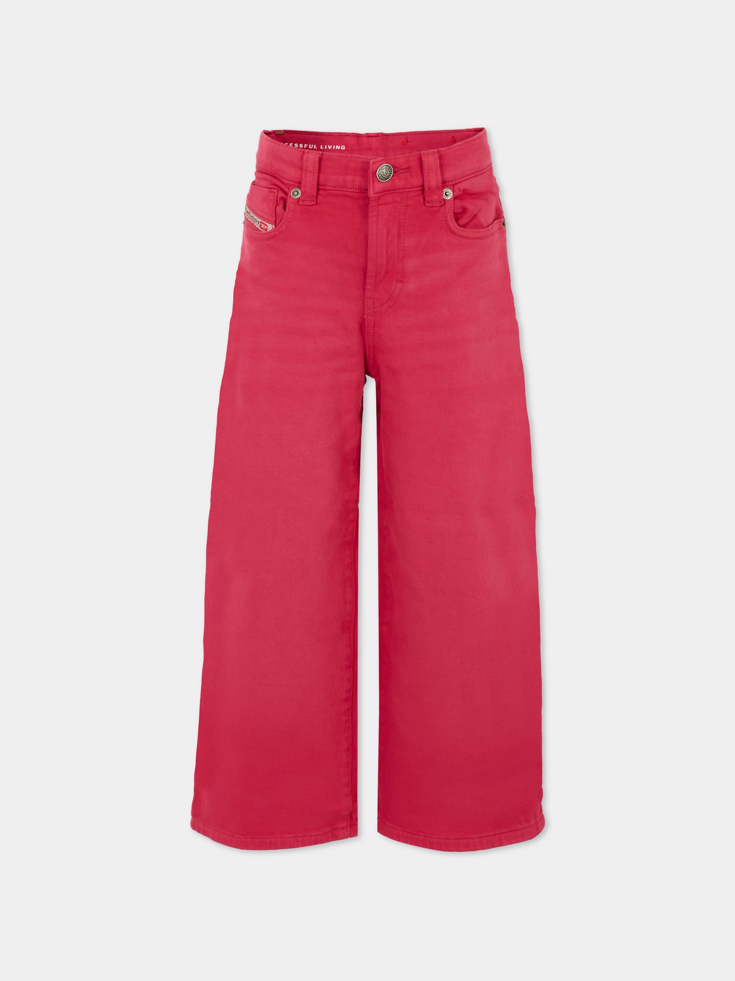 Pantaloni fucsia per bambina con logo,Diesel,J01275 KXBPH K362