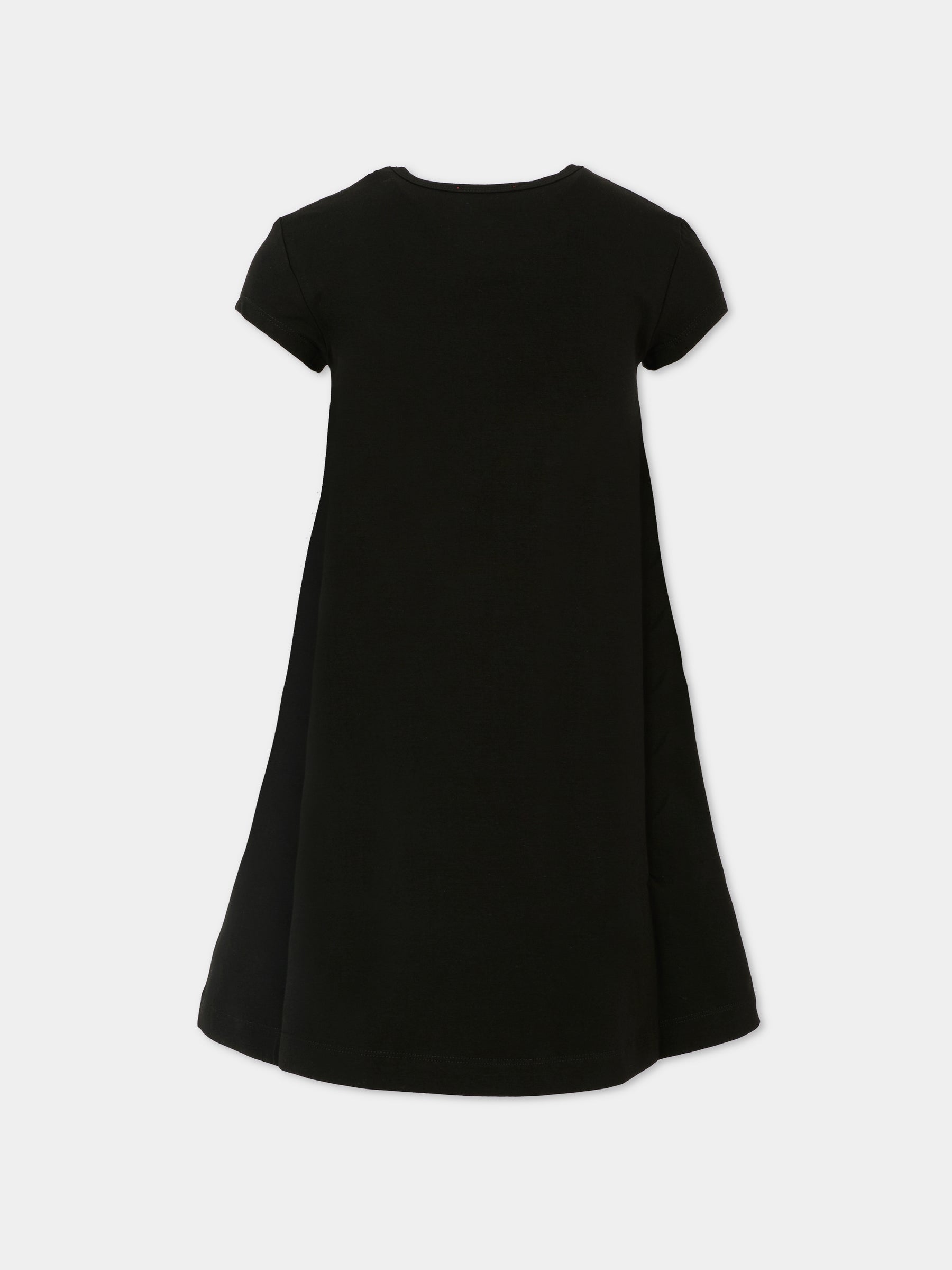 Vestito nero per bambina con logo,Diesel,J01820 0AFAA K900