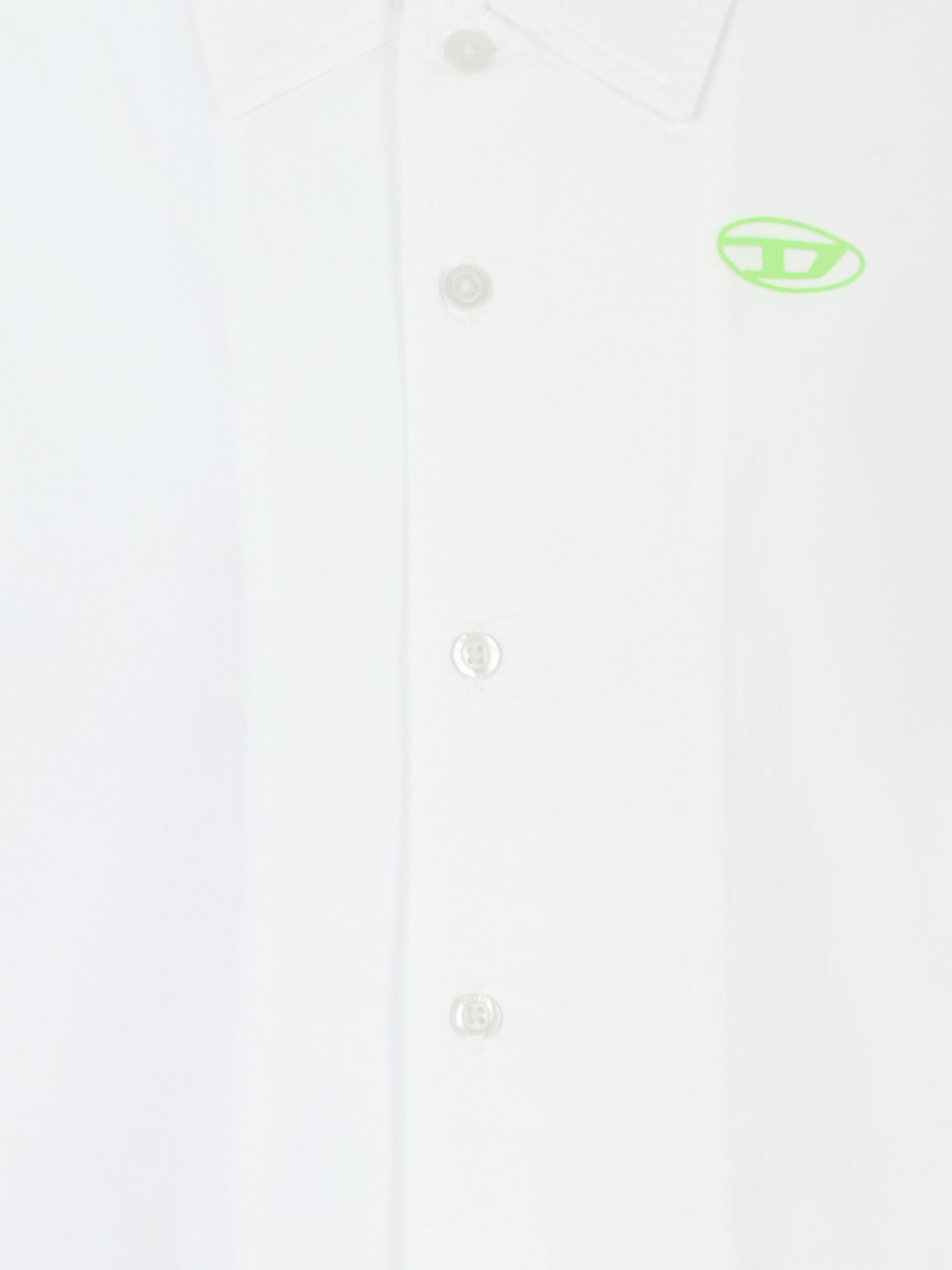 Camicia bianca per bambino con logo verde fluo,Diesel,J02286 KXBA8 K100D