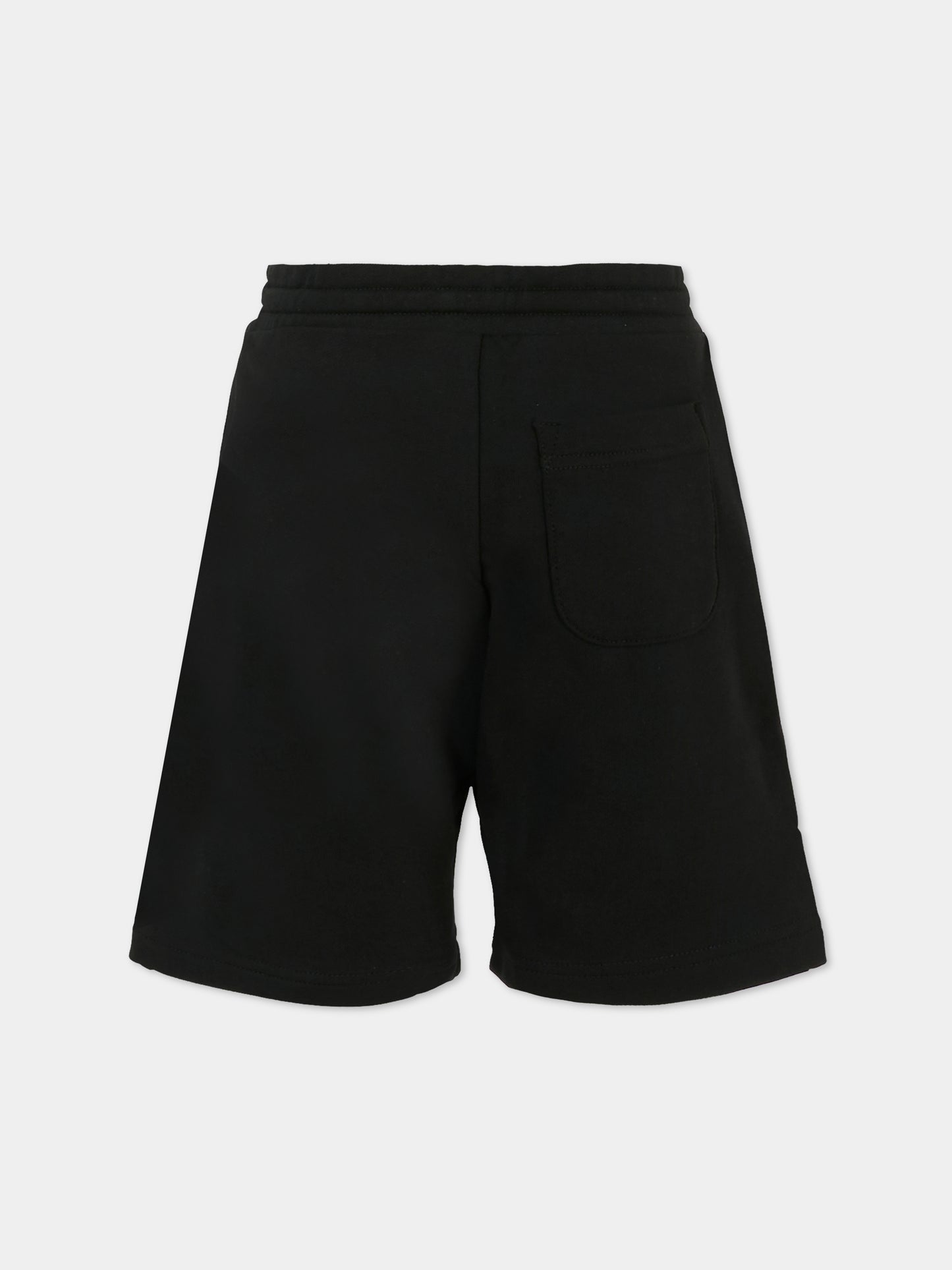 Shorts neri per bambino con logo,Diesel,J02239 KYAVF K900