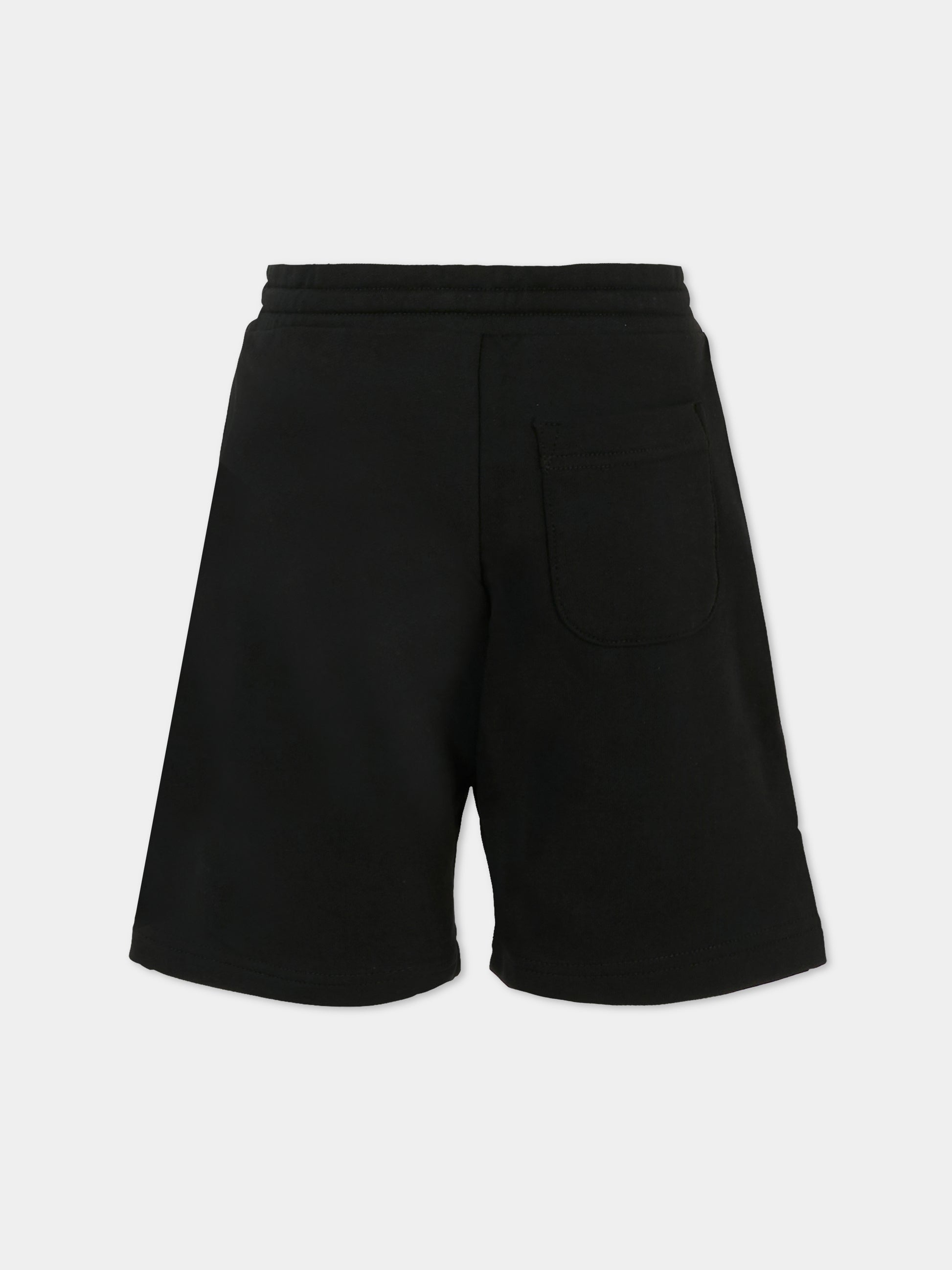 Shorts neri per bambino con logo,Diesel,J02239 KYAVF K900