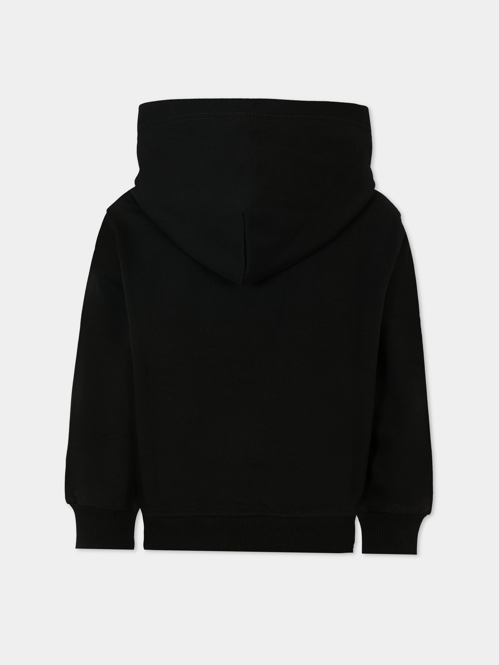 Felpa nera per bambino con logo,Diesel,J02042 KYAVF K9002