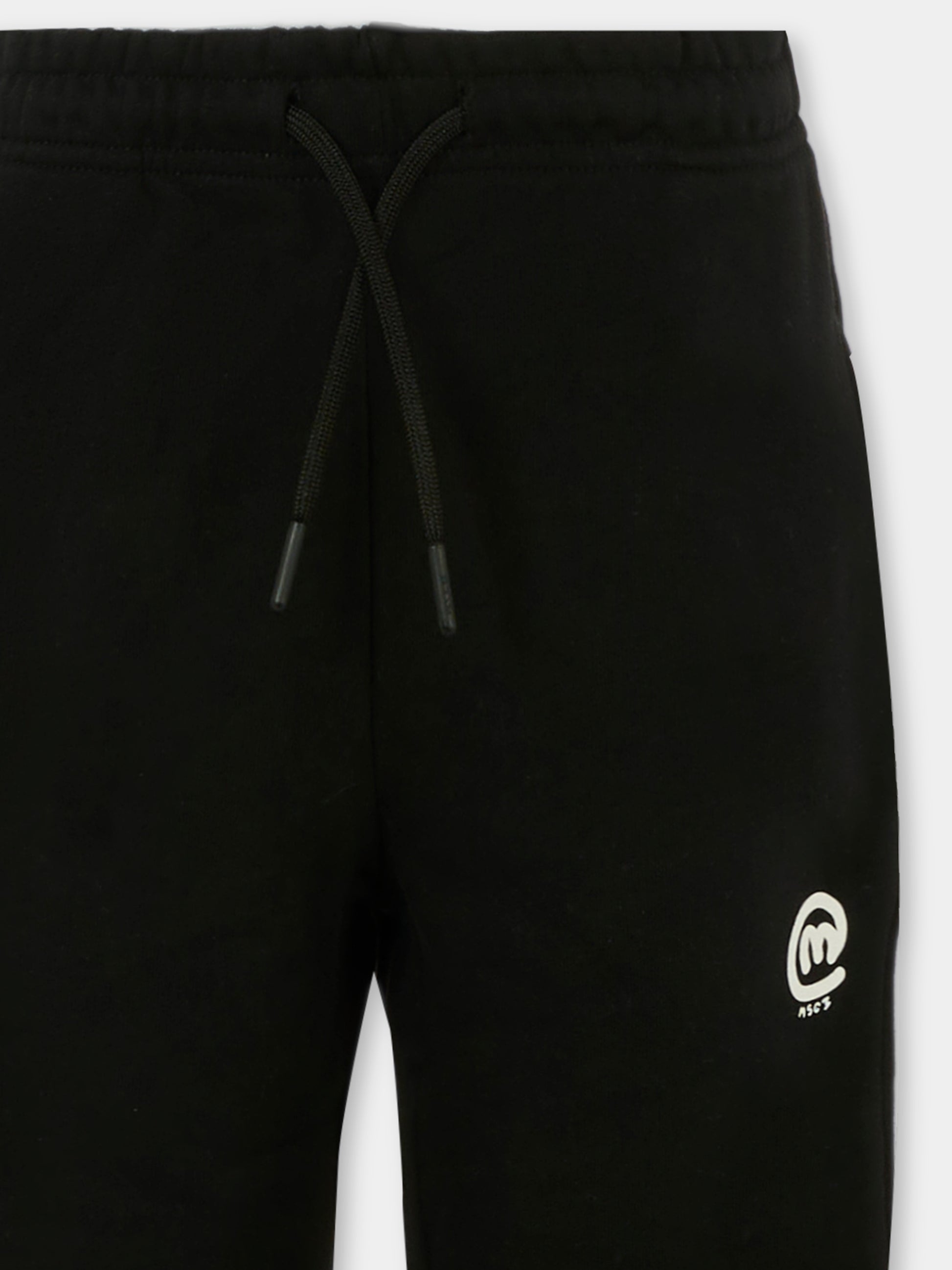 Pantaloni neri per bambino con logo,Msgm Kids,S5MSJBFP311 110