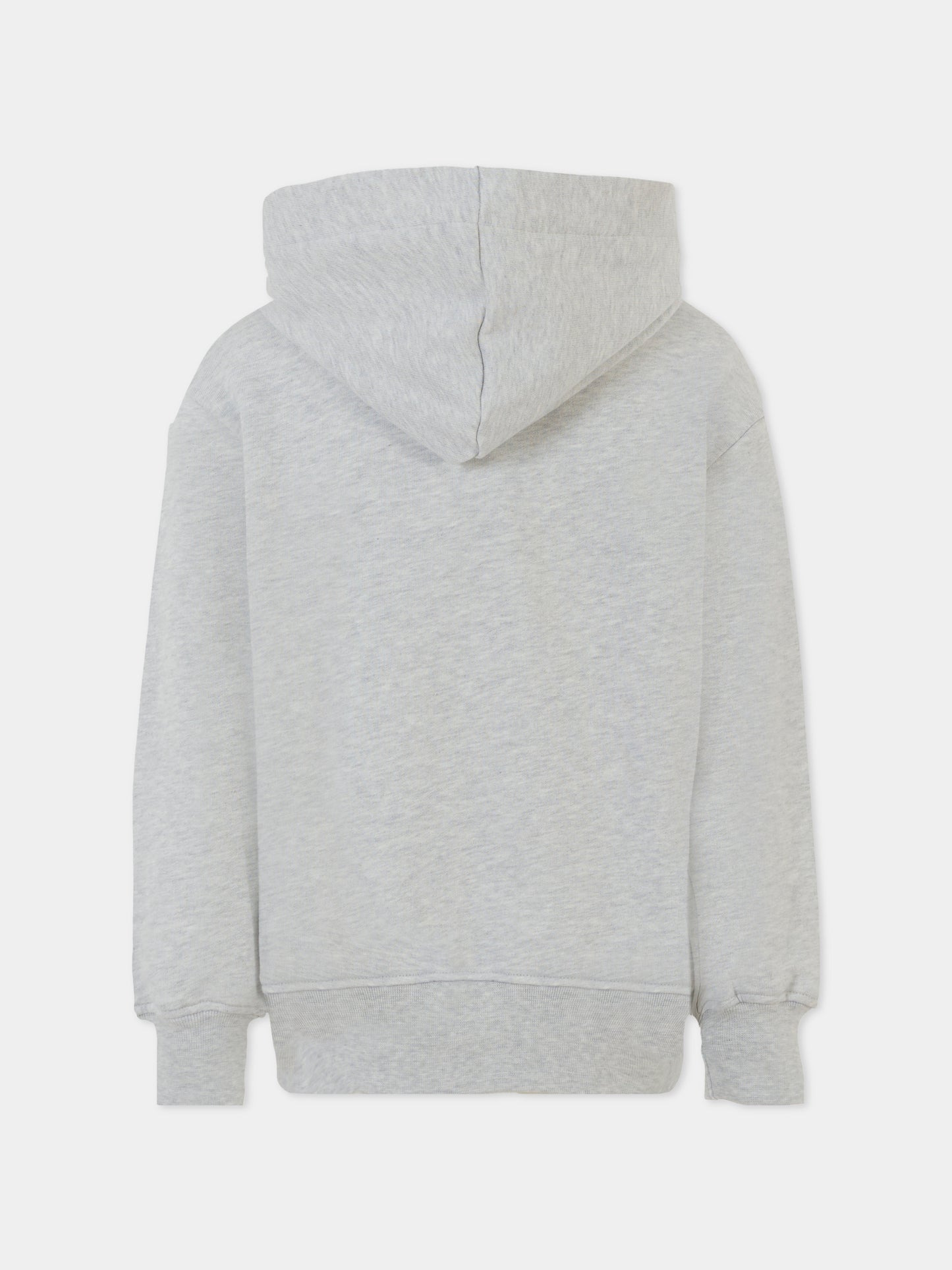 Felpa grigia per bambino con scritta,Msgm Kids,S5MSJBHS040 107
