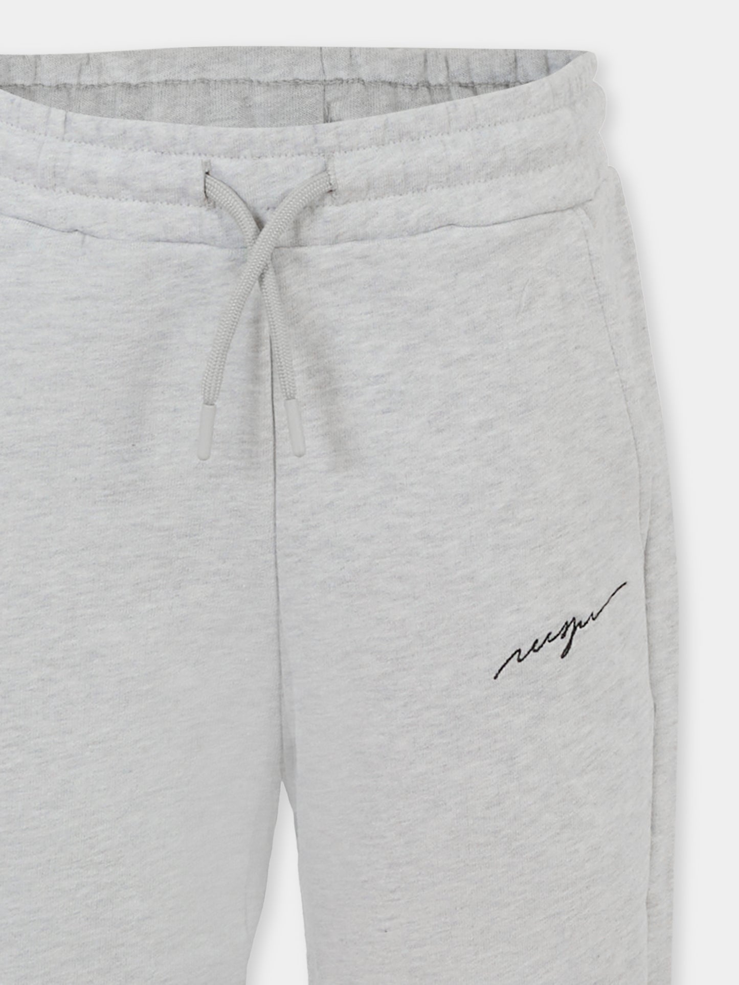 Pantaloni grigi per bambina con logo,Msgm Kids,S5MSJGFP089 107