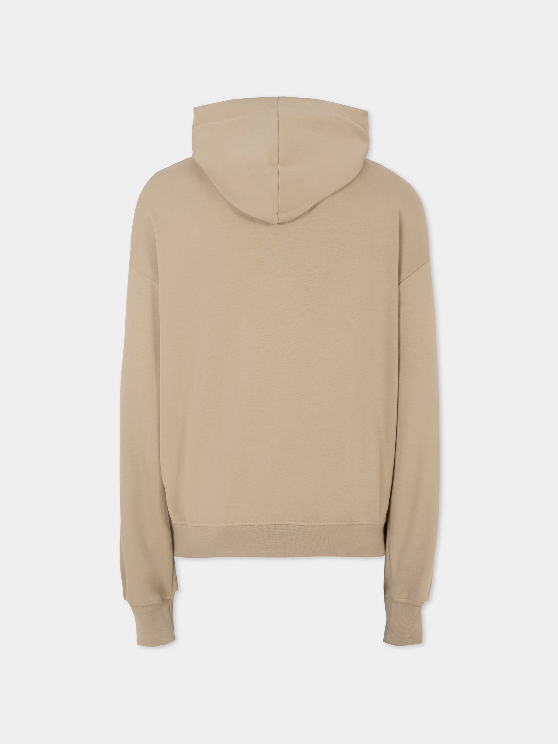 Felpa beige per bambini con logo,Msgm Kids,S5MSJUHS166 MS014