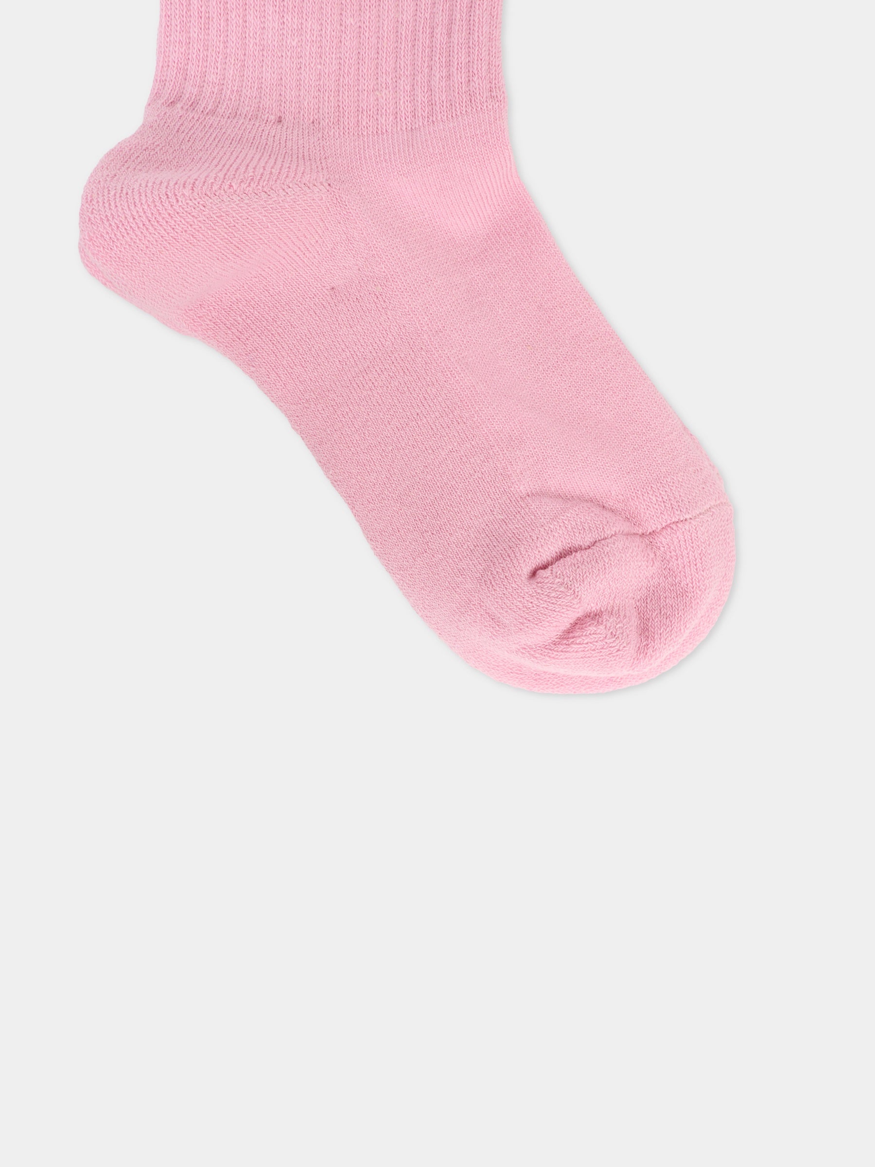 Calze rosa per bambini con logo,Msgm Kids,S5MSJUSO199 MS003