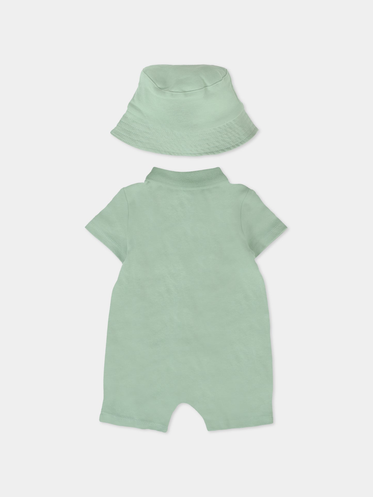 Set pagliaccetto verde per neonato con albero,Timberland,T60396 72F