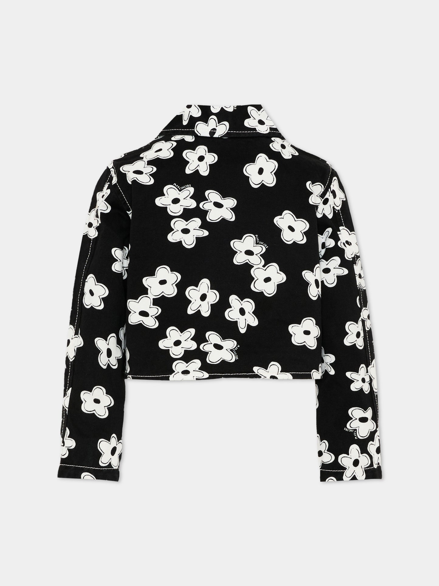 Giubbotto nero per bambina con fiori,Marc Jacobs,W60754 09B