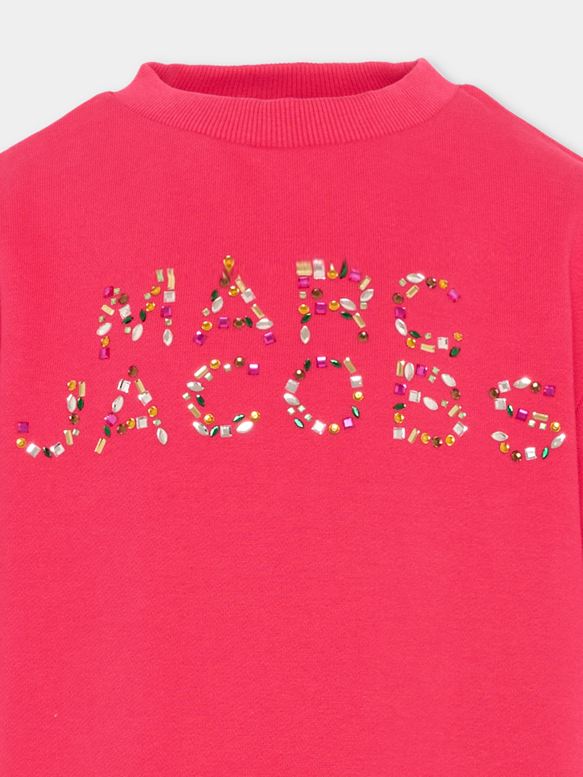 Vestito fucsia per bambina con logo,Marc Jacobs,W60718 437