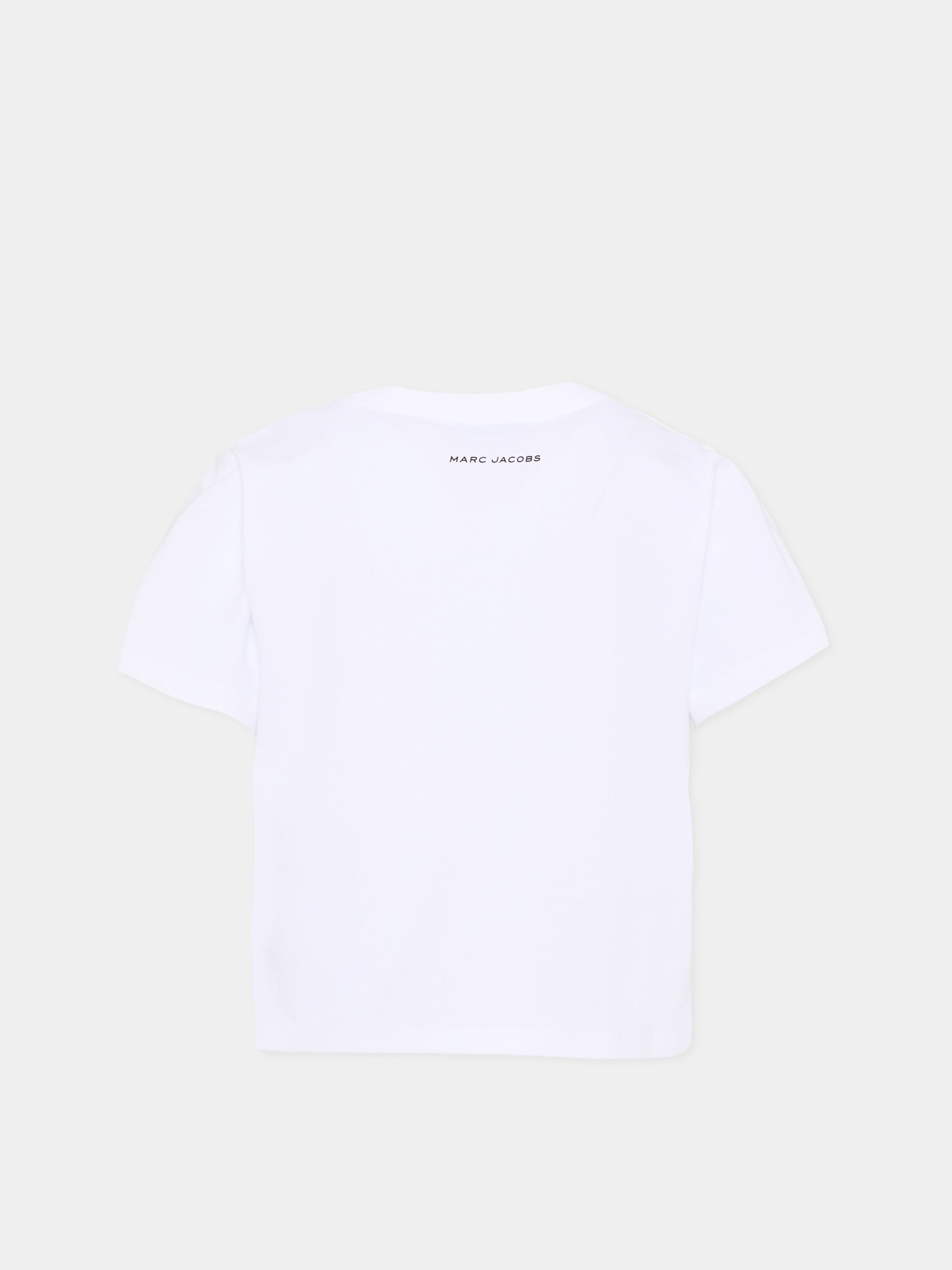 T-shirt bianca per bambina con margherita,Marc Jacobs,W60735 10P