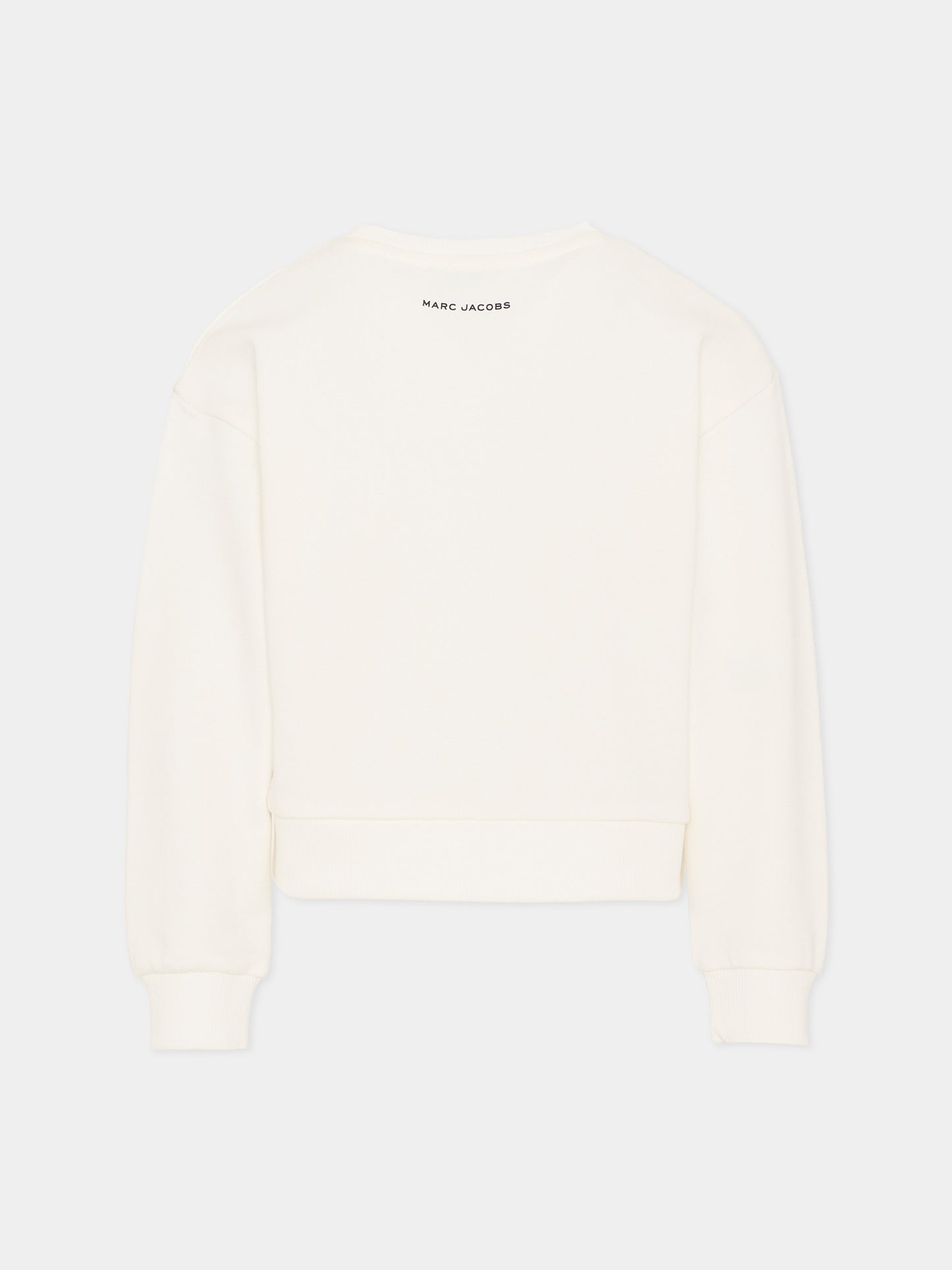 Felpa avorio per bambina con margherita,Marc Jacobs,W60749 126