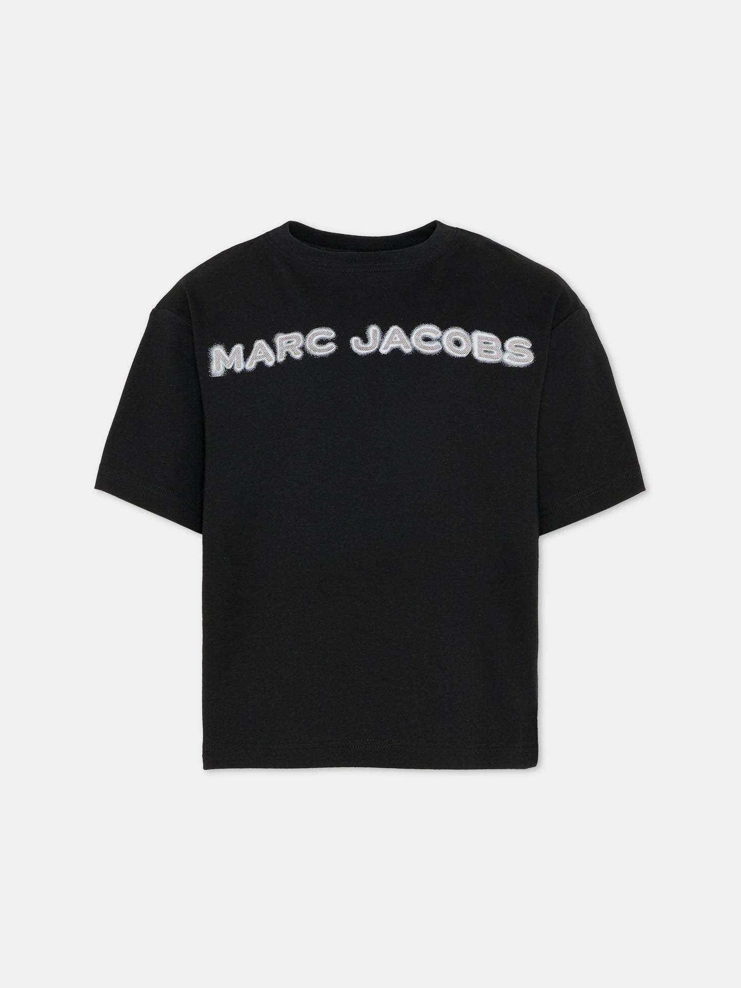 T-shirt nera per bambini con logo,Marc Jacobs,W60755 09B