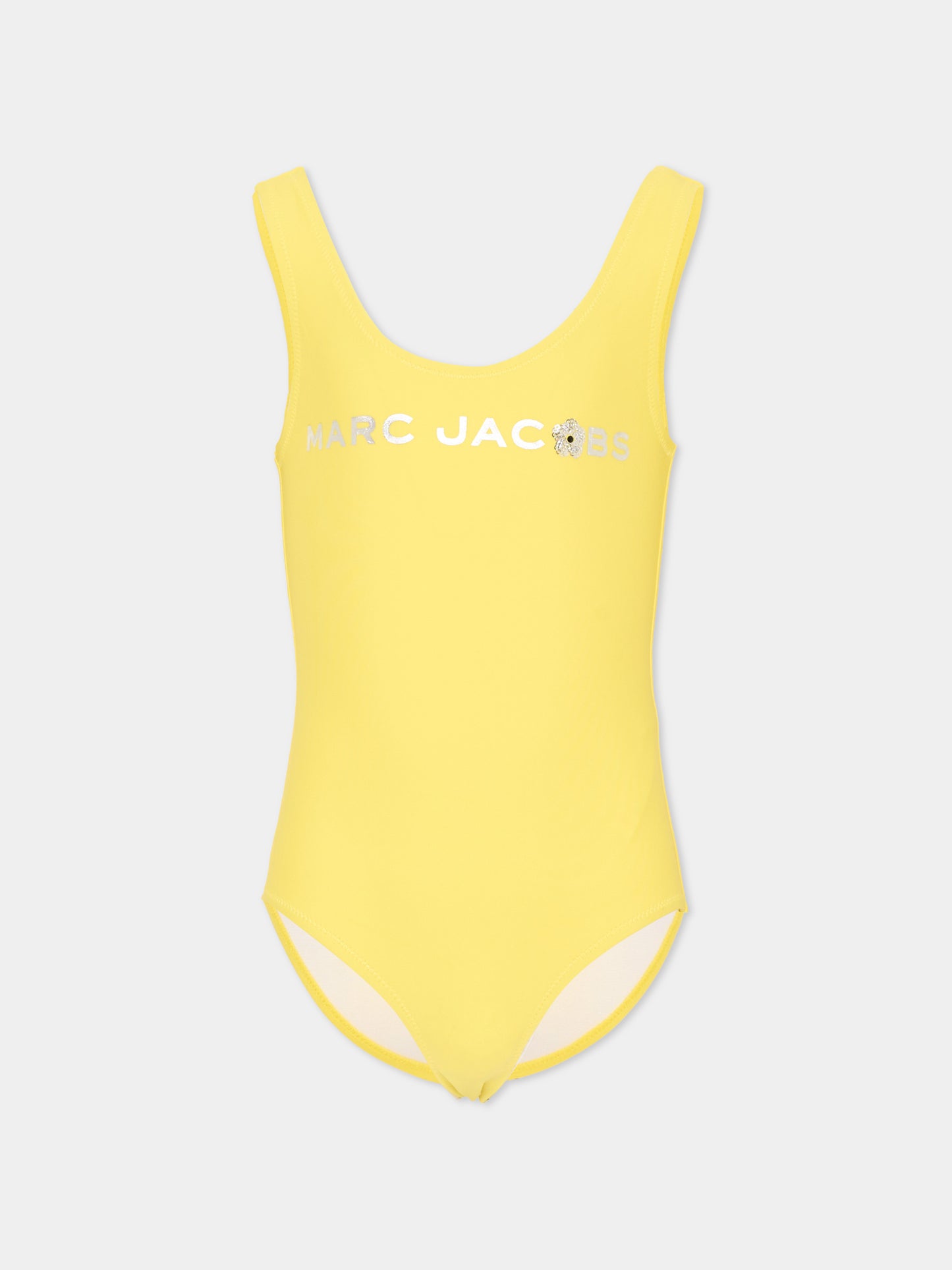 Costume intero giallo per bambina con logo,Marc Jacobs,W60757 538