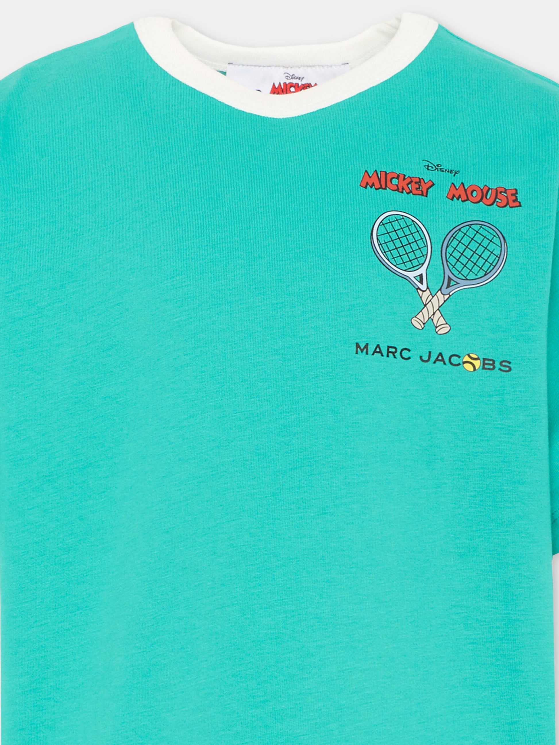 T-Shirt verde per bambino con Mickey Mouse,Marc Jacobs,W60762 73D