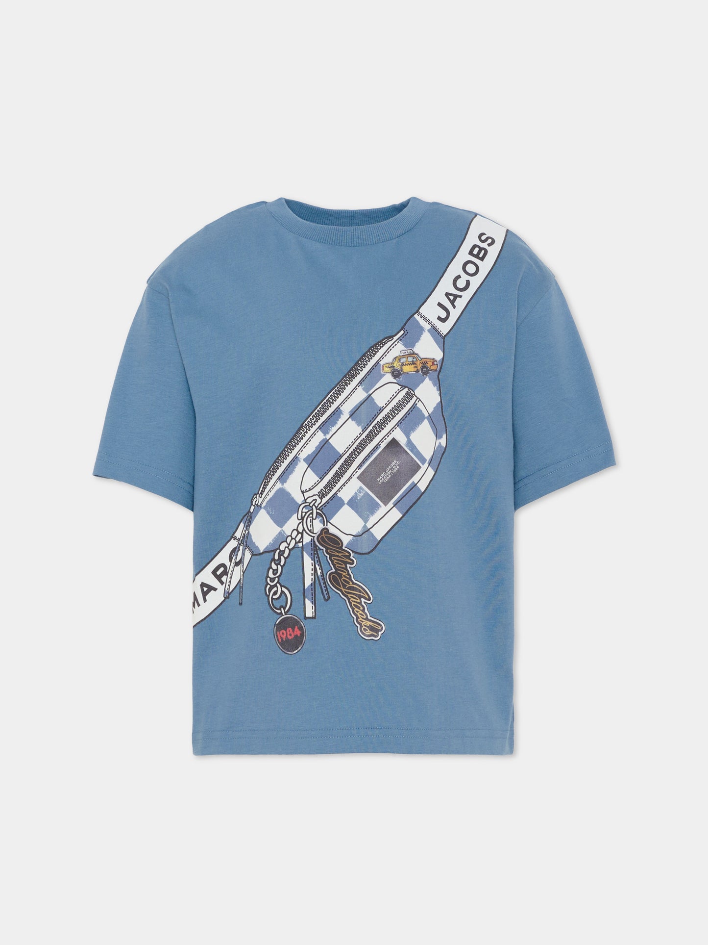 T-shirt blu per bambino con marsupio,Marc Jacobs,W60763 80B