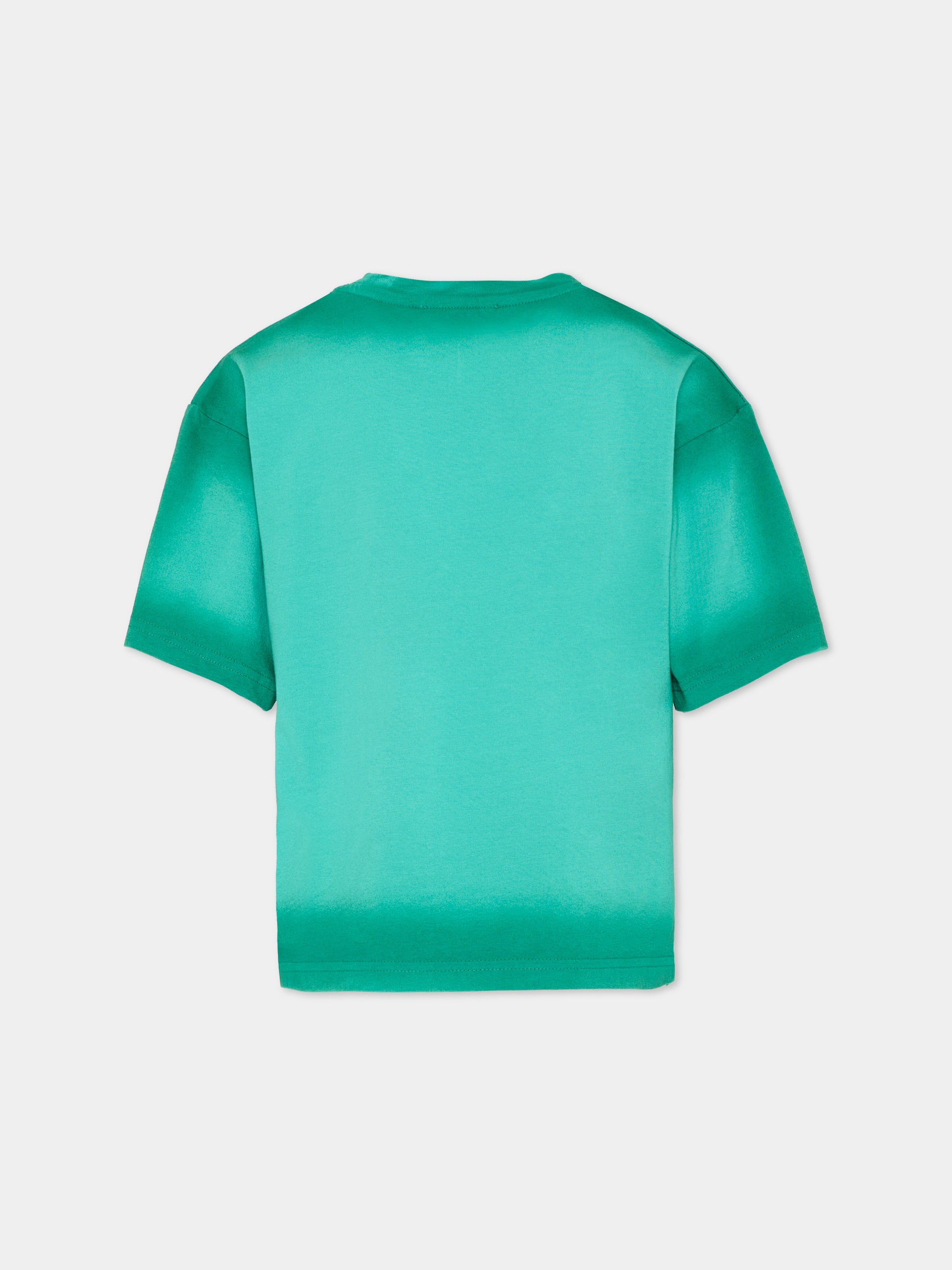 T-Shirt verde per bambini con logo,Marc Jacobs,W60769 73D