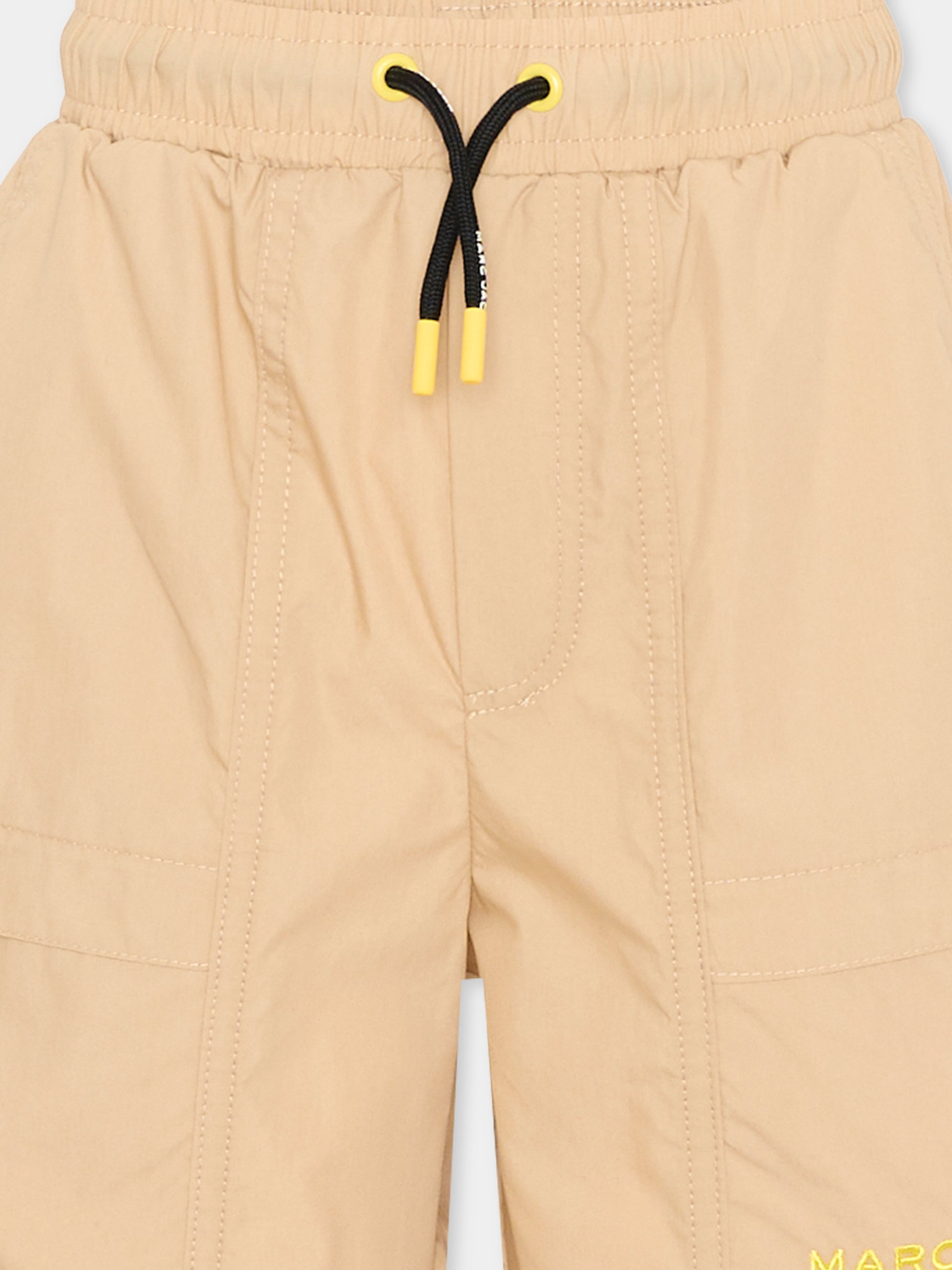 Shorts beige per bambino con logo,Marc Jacobs,W60803 215