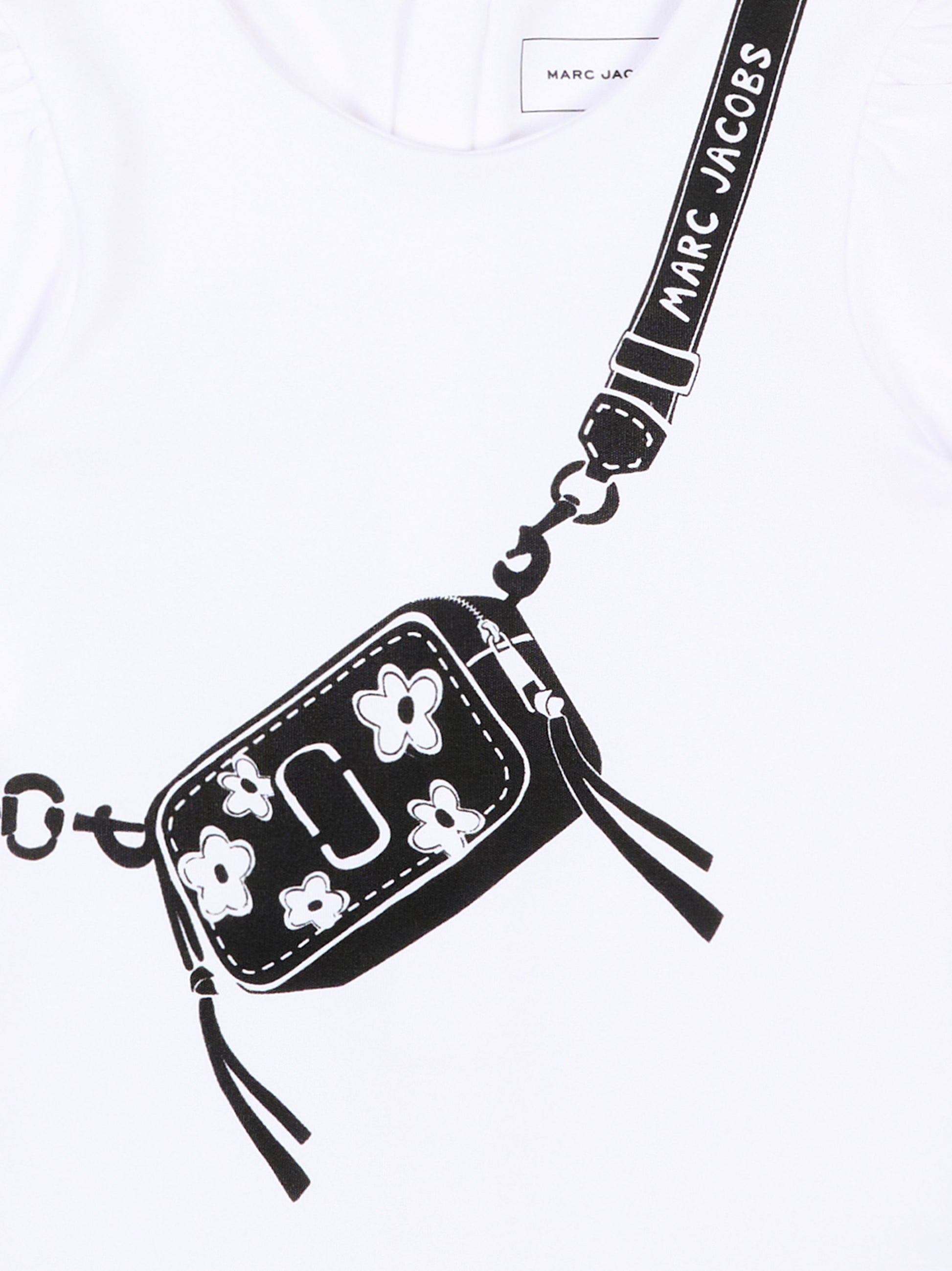 Vestito bianco per neonata con stampa borsa,Marc Jacobs,W60809 10P