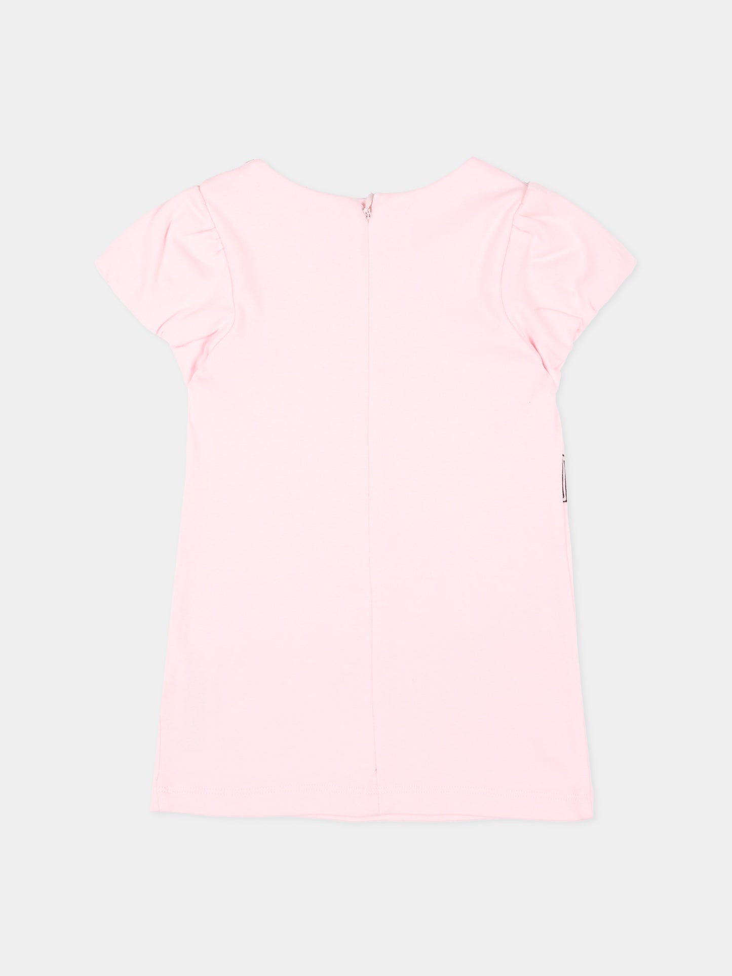 Vestito rosa per neonata con stampa borsa,Marc Jacobs,W60809 475