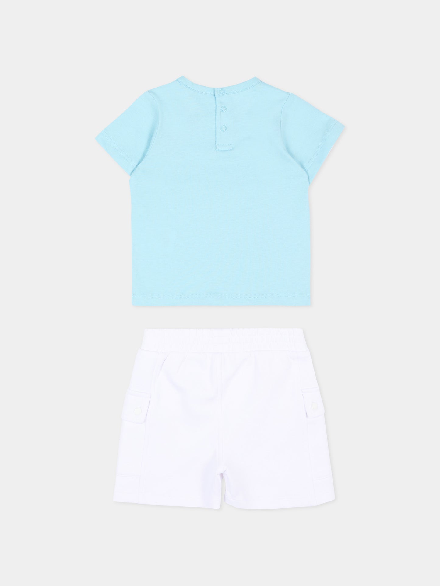 Completo sportivo celeste per neonato con logo,Marc Jacobs,W60816 77B