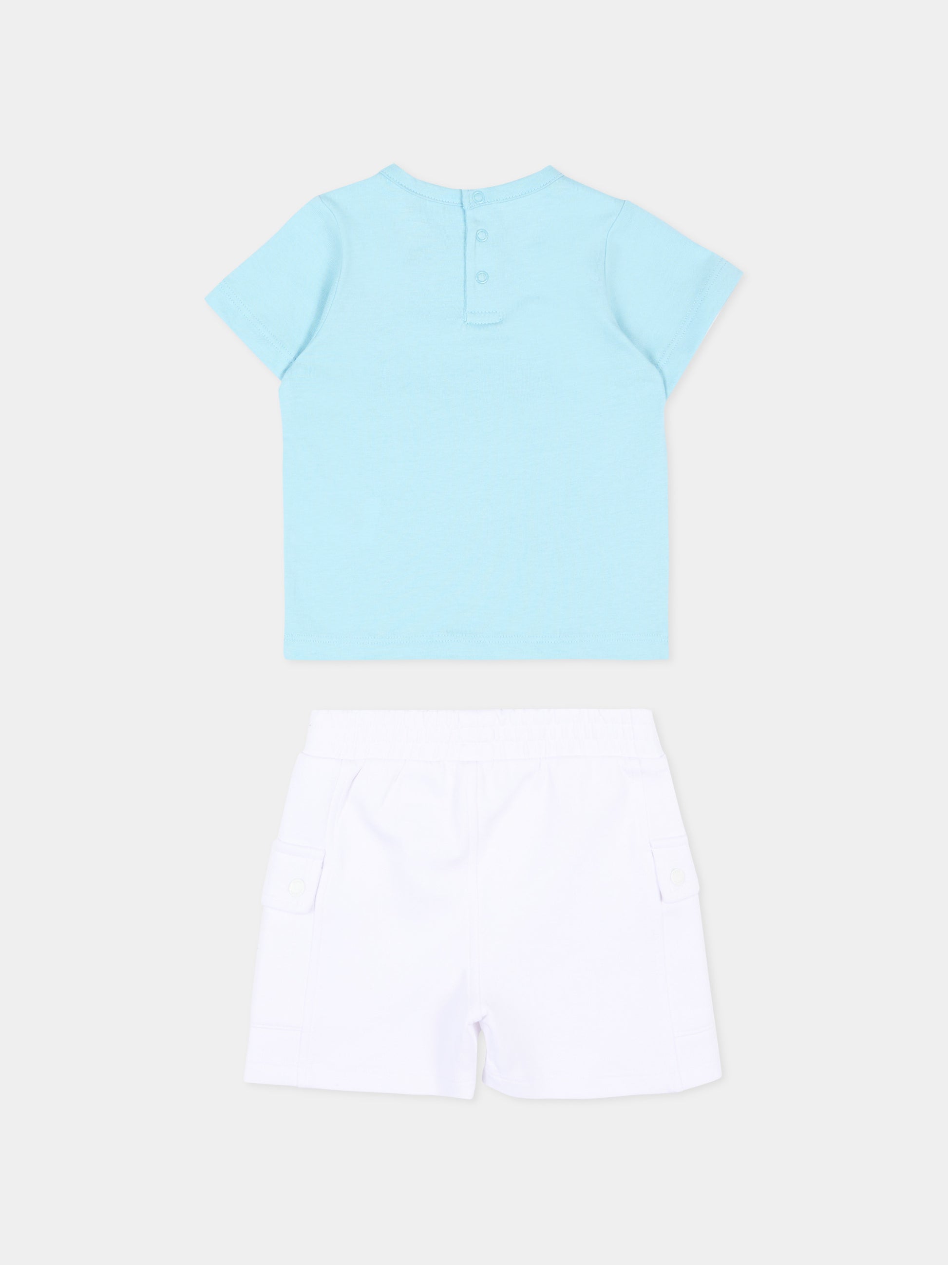 Completo sportivo celeste per neonato con logo,Marc Jacobs,W60816 77B