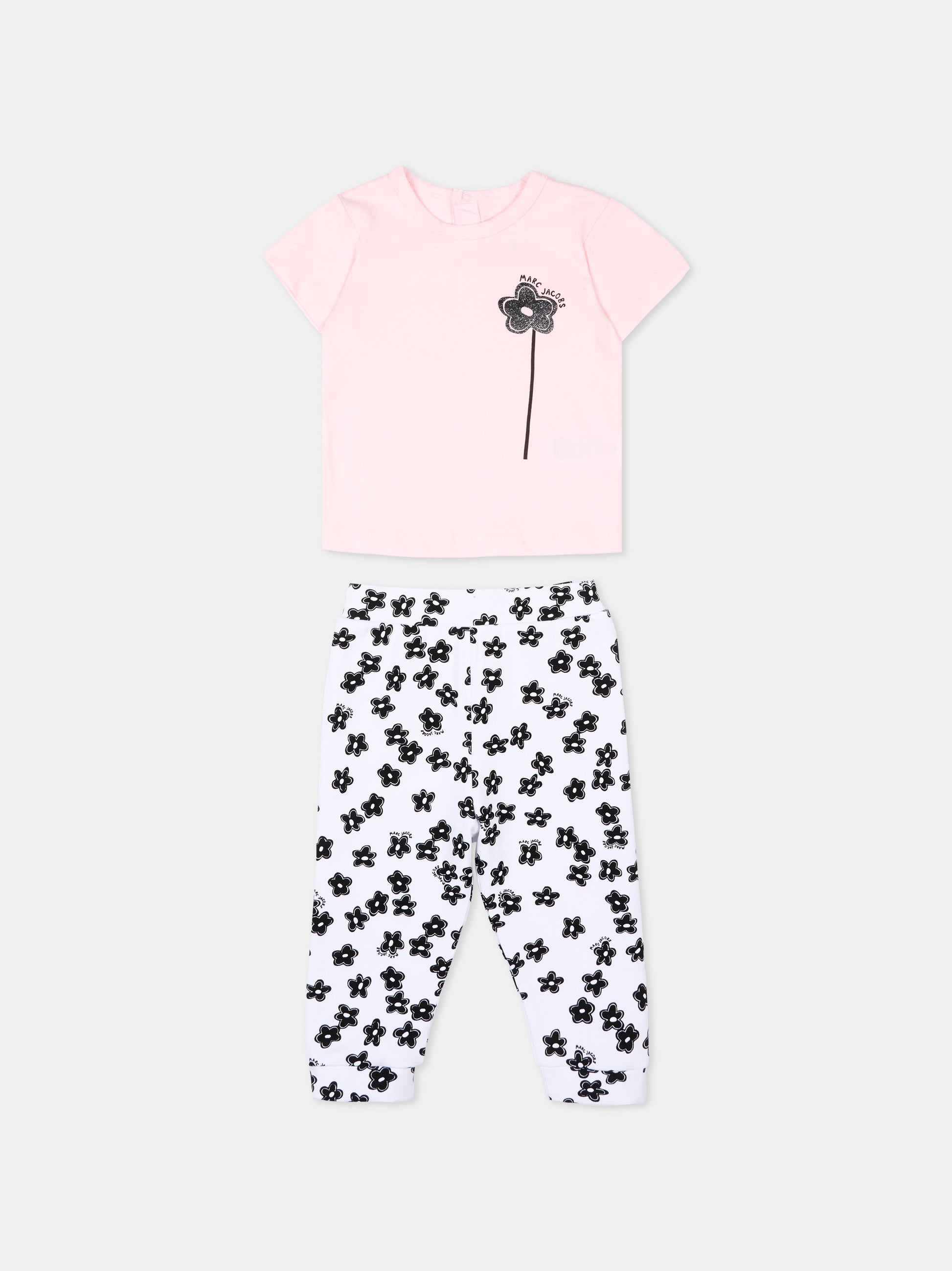 Completo sportivo multicolor per neonata con fiori,Marc Jacobs,W60818 475