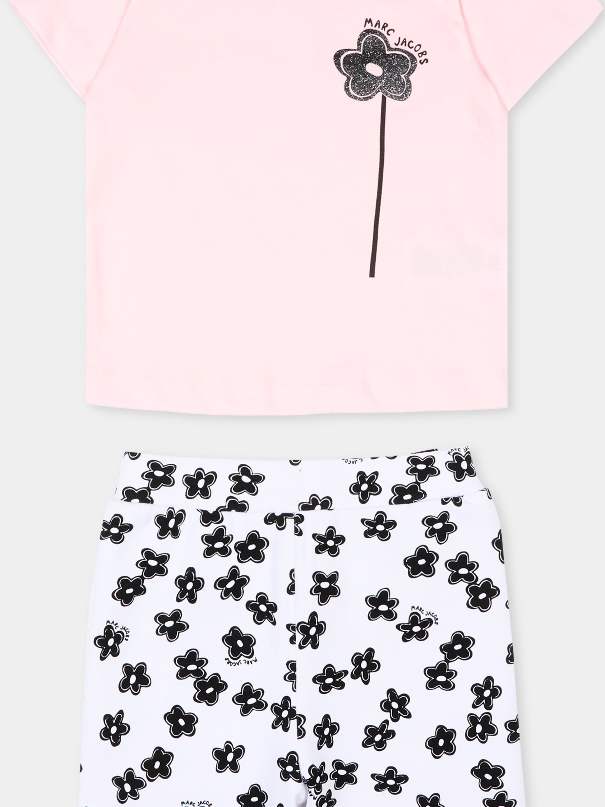 Completo sportivo multicolor per neonata con fiori,Marc Jacobs,W60818 475