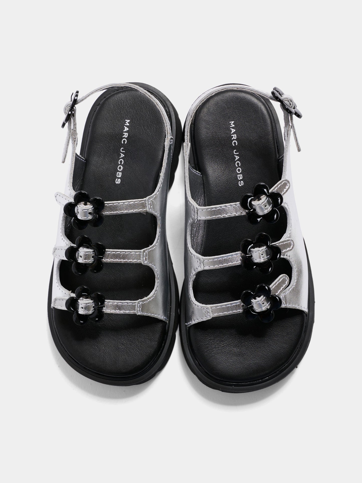 Sandali argento per bambina con margherita,Marc Jacobs,W60822 016