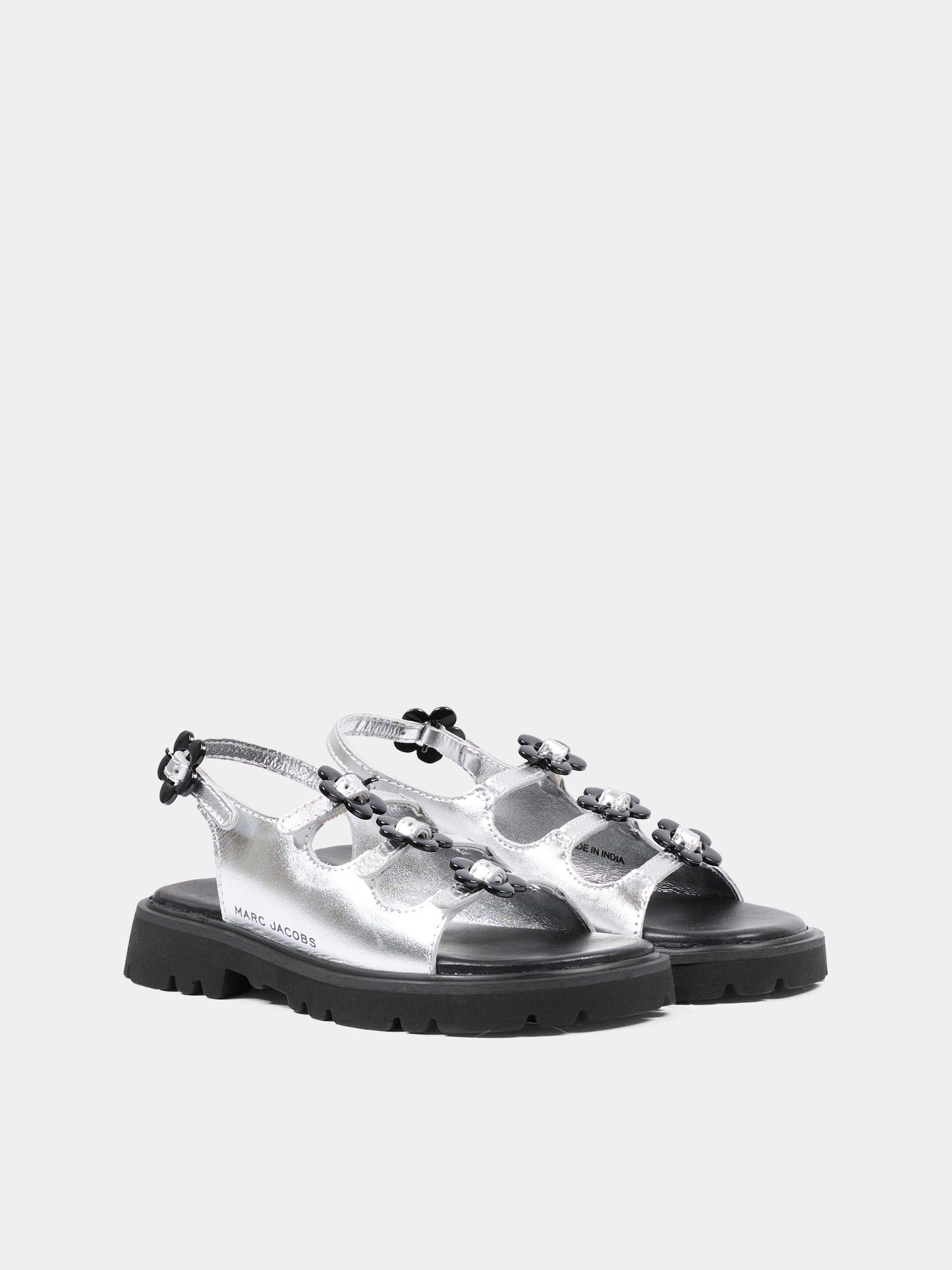 Sandali argento per bambina con margherita,Marc Jacobs,W60822 016