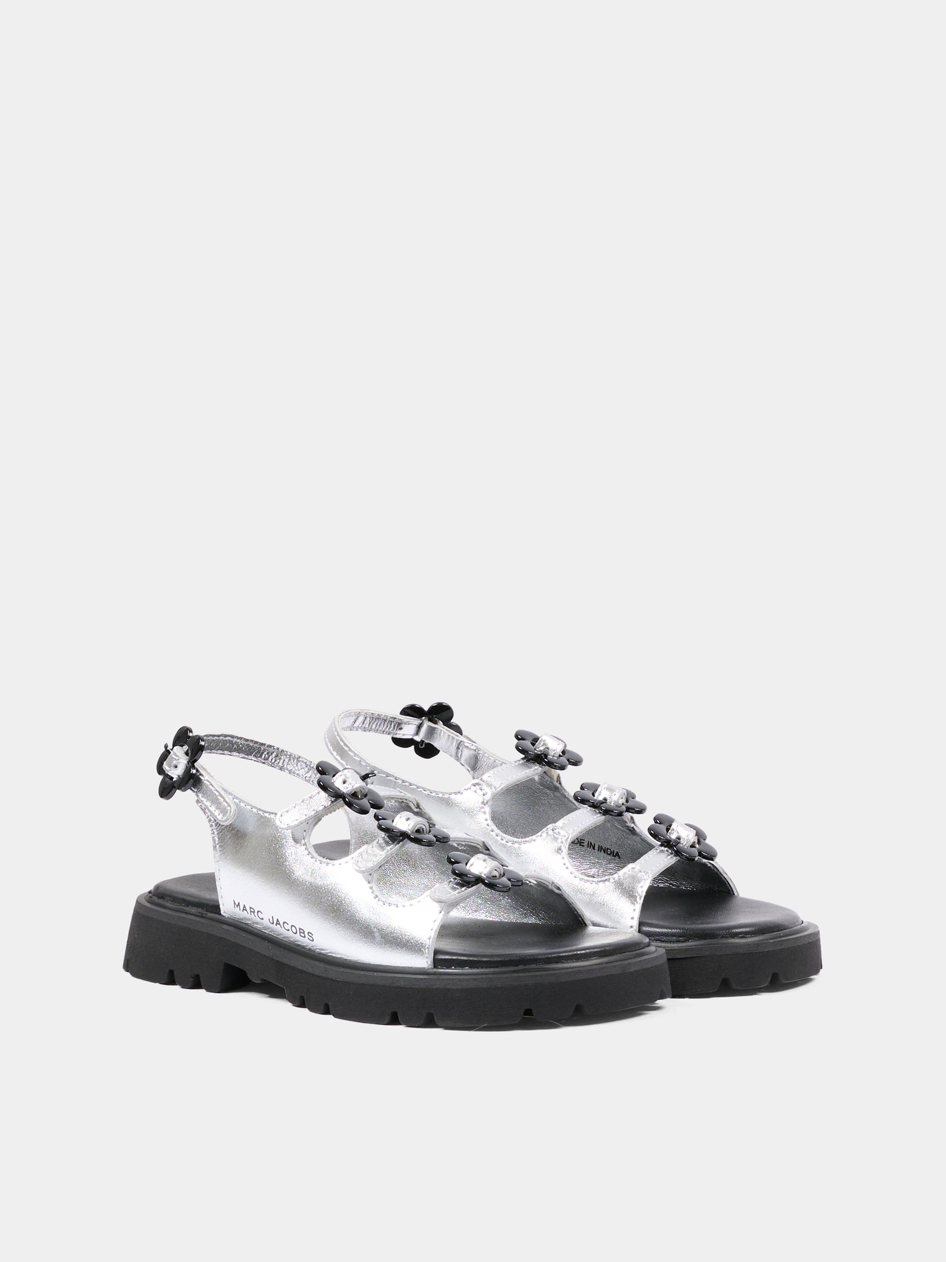 Sandali argento per bambina con margherita,Marc Jacobs,W60822 016