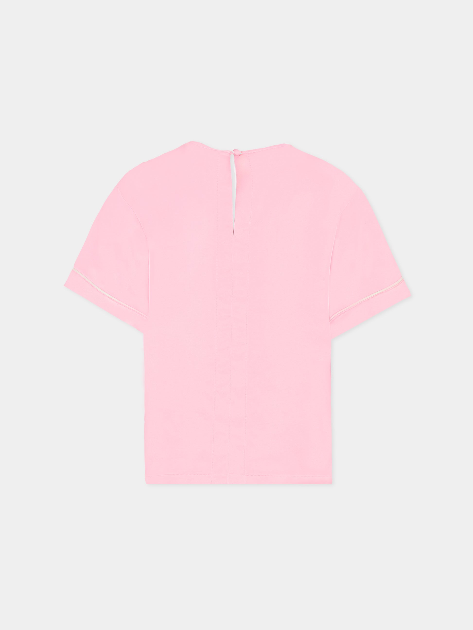 Camicia rosa per bambina con logo,N°21 Kids,N2100W N0397 0N318