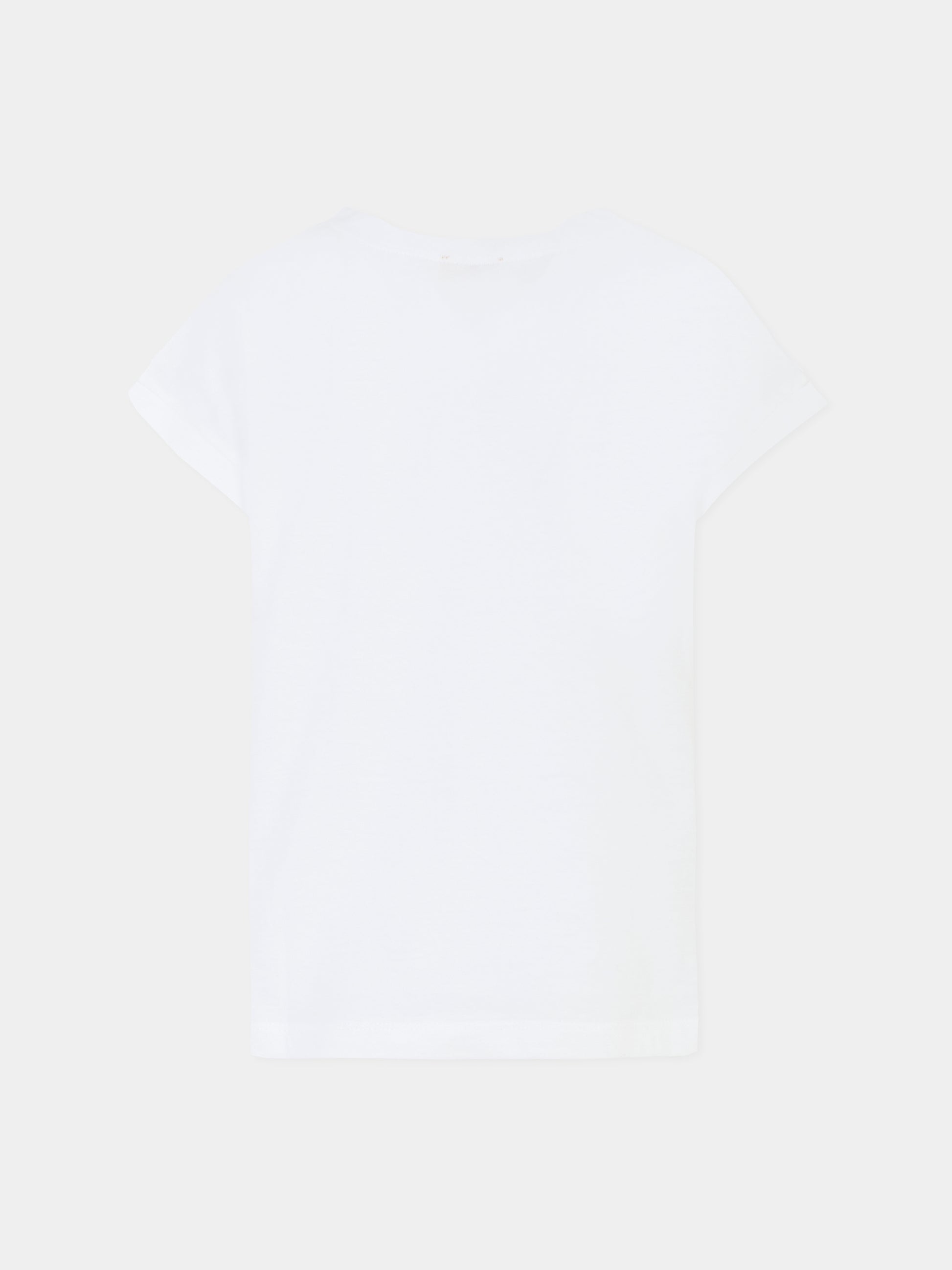 T-shirt bianca per bambina con logo,N°21 Kids,N2102E N0153 0N100